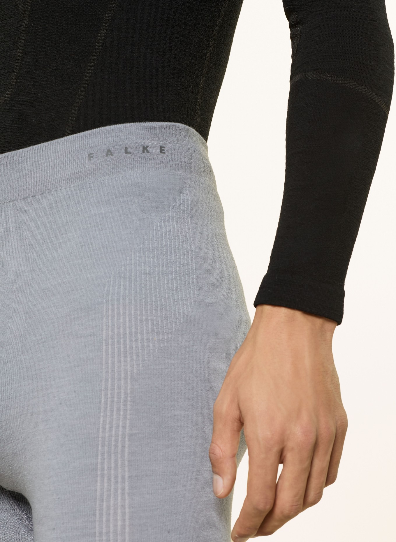 FALKE Funktionswäsche-Hose WOOL-TECH mit verkürzter Beinlänge: GRAU