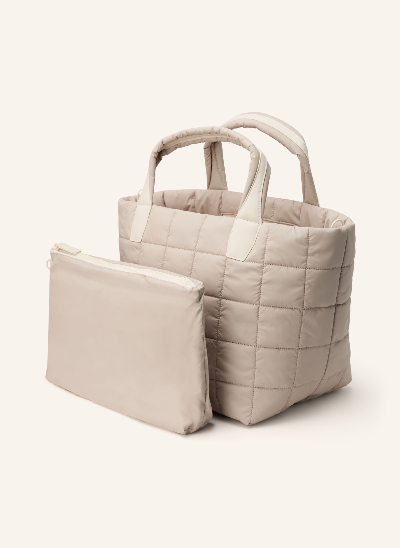 Vee Collective Shopper PORTER TOTE MEDIUM: TAUPE / CREAM