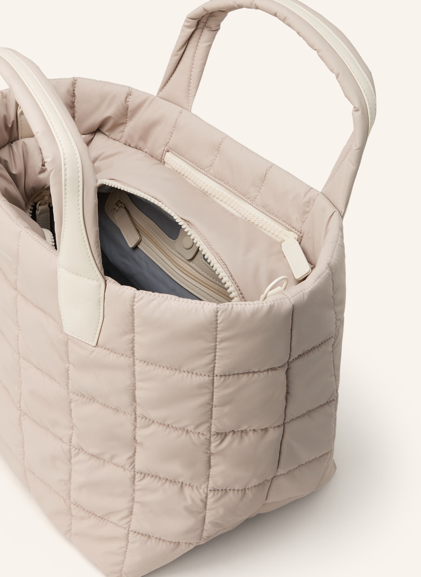 Vee Collective Shopper PORTER TOTE MEDIUM: TAUPE / CREAM