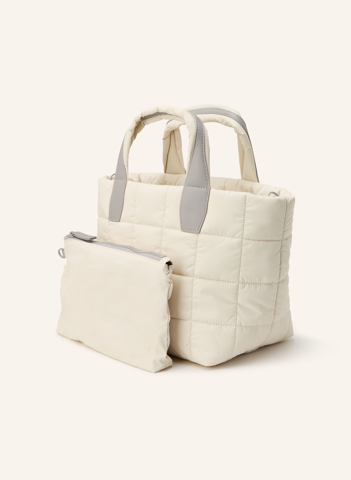 Vee Collective Shopper PORTER TOTE SMALL mit Pouch: CREME / HELLGRAU
