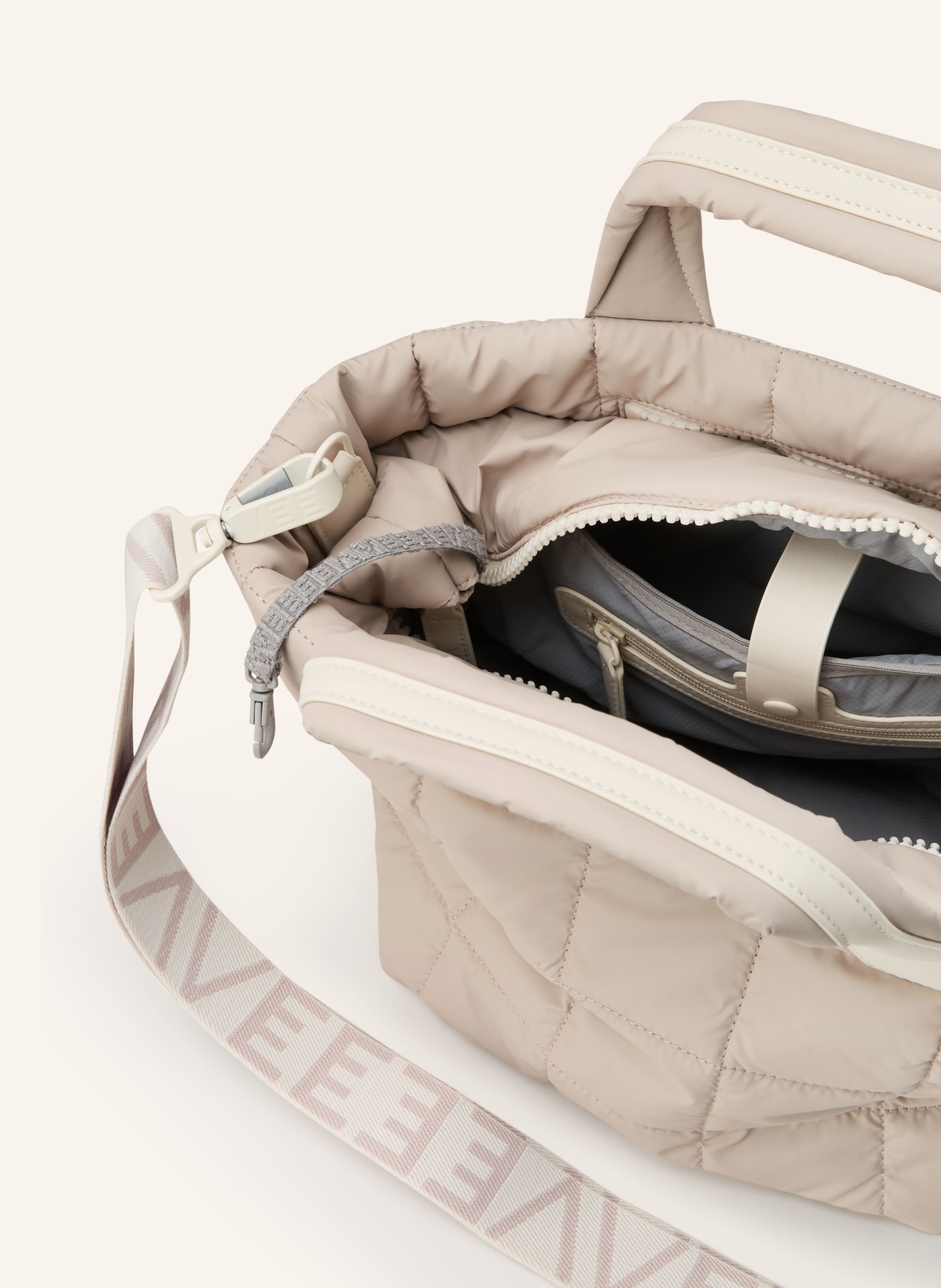 Vee Collective Shopper PORTER TOTE SMALL mit Pouch: TAUPE / CREME