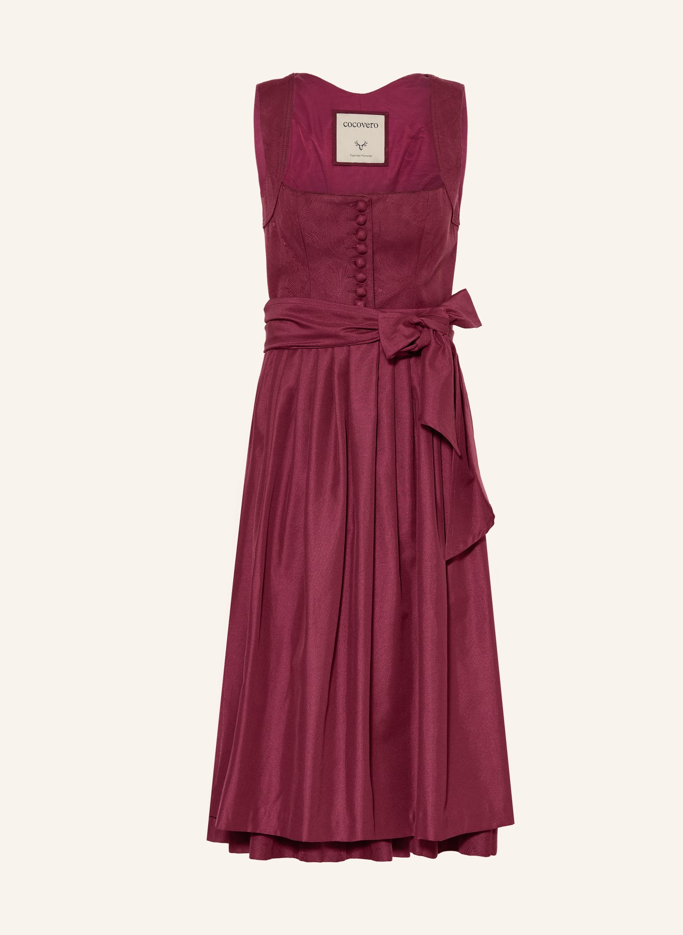 CocoVero Sukienka bawarska HEDI: CIEMNOCZERWONY