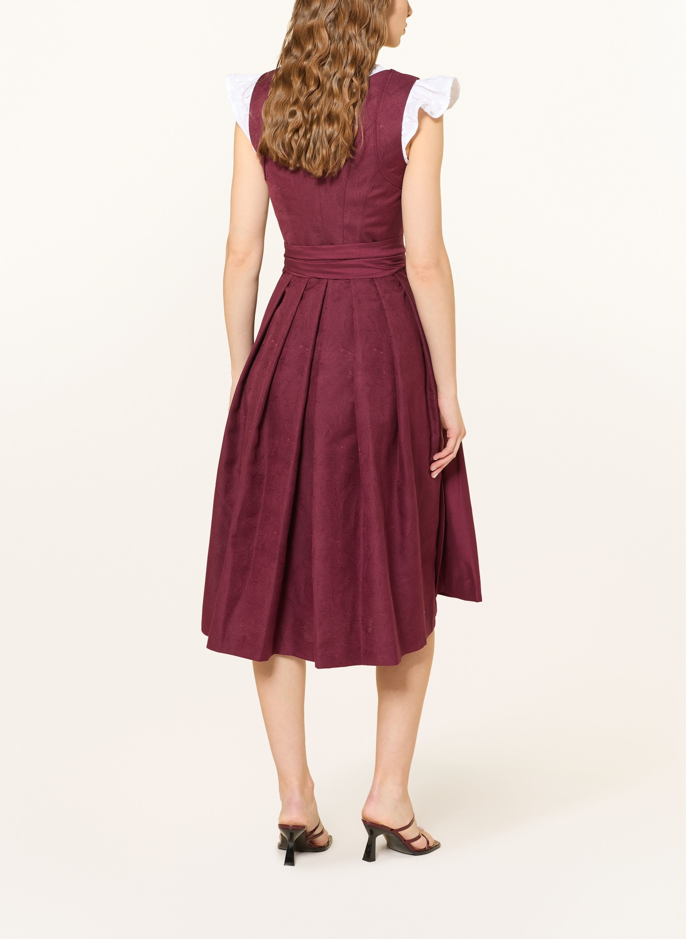 CocoVero Sukienka bawarska HEDI: CIEMNOCZERWONY