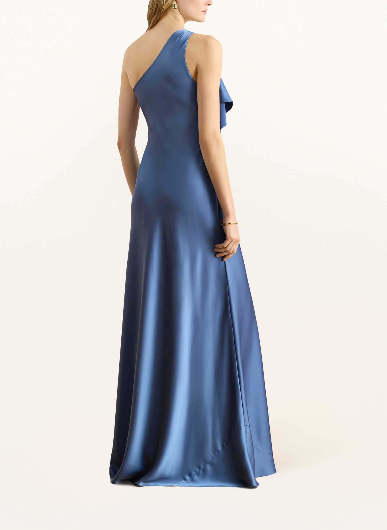 LAUREN RALPH LAUREN One-shoulder dress ELZIRA made of satin: BLUE