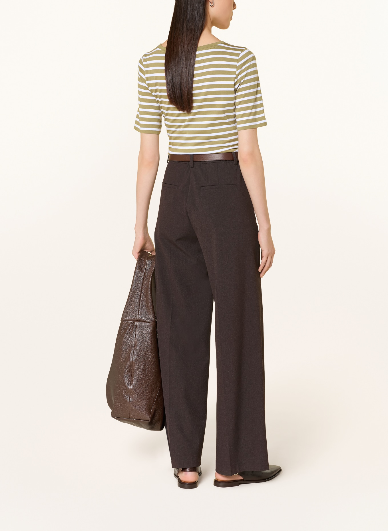 MAERZ MUENCHEN Tričko: OLIVOVÁ / BÍLÁ