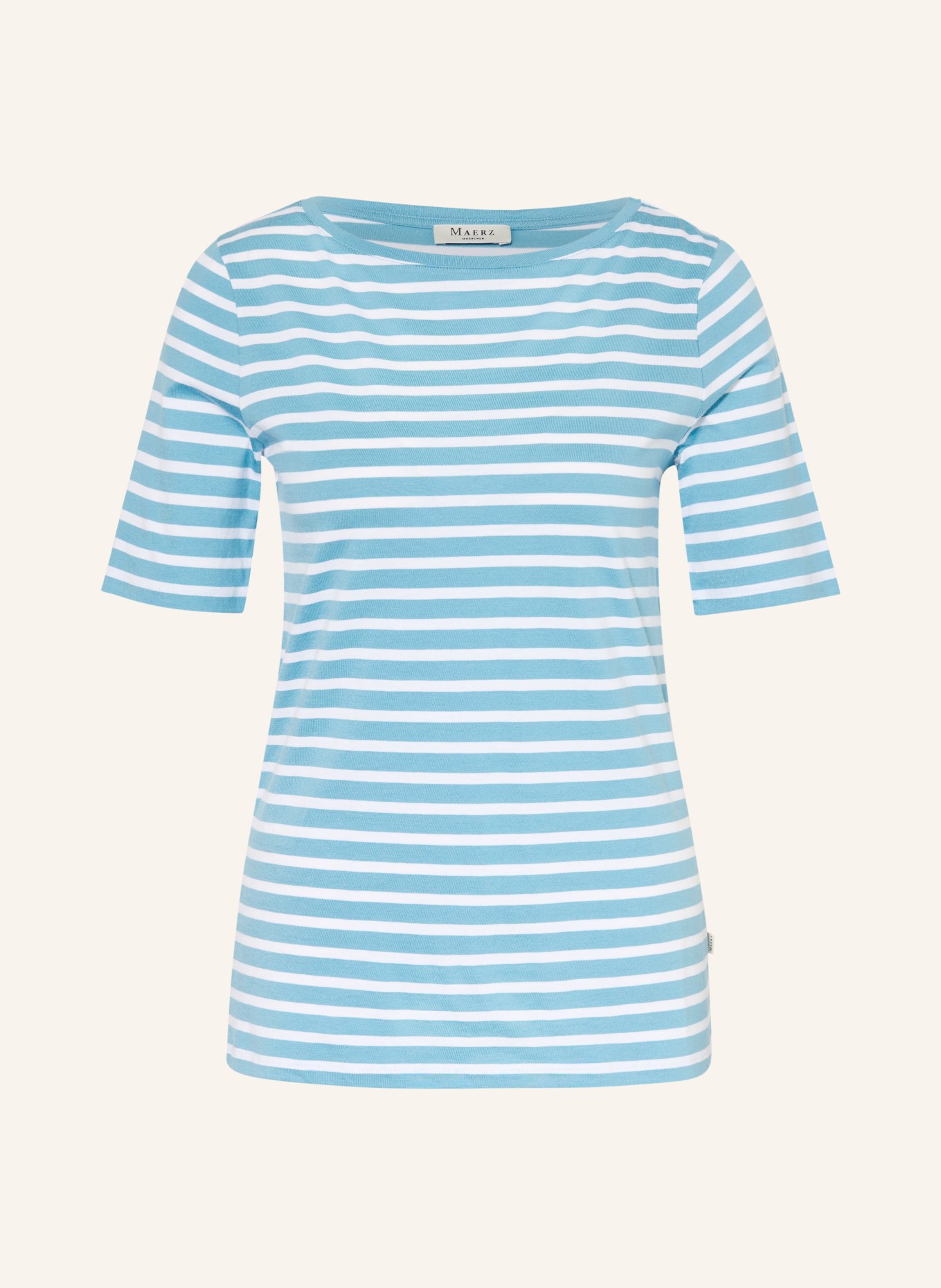 MAERZ MUENCHEN Tričko: PETROLEJOVÁ / BÍLÁ