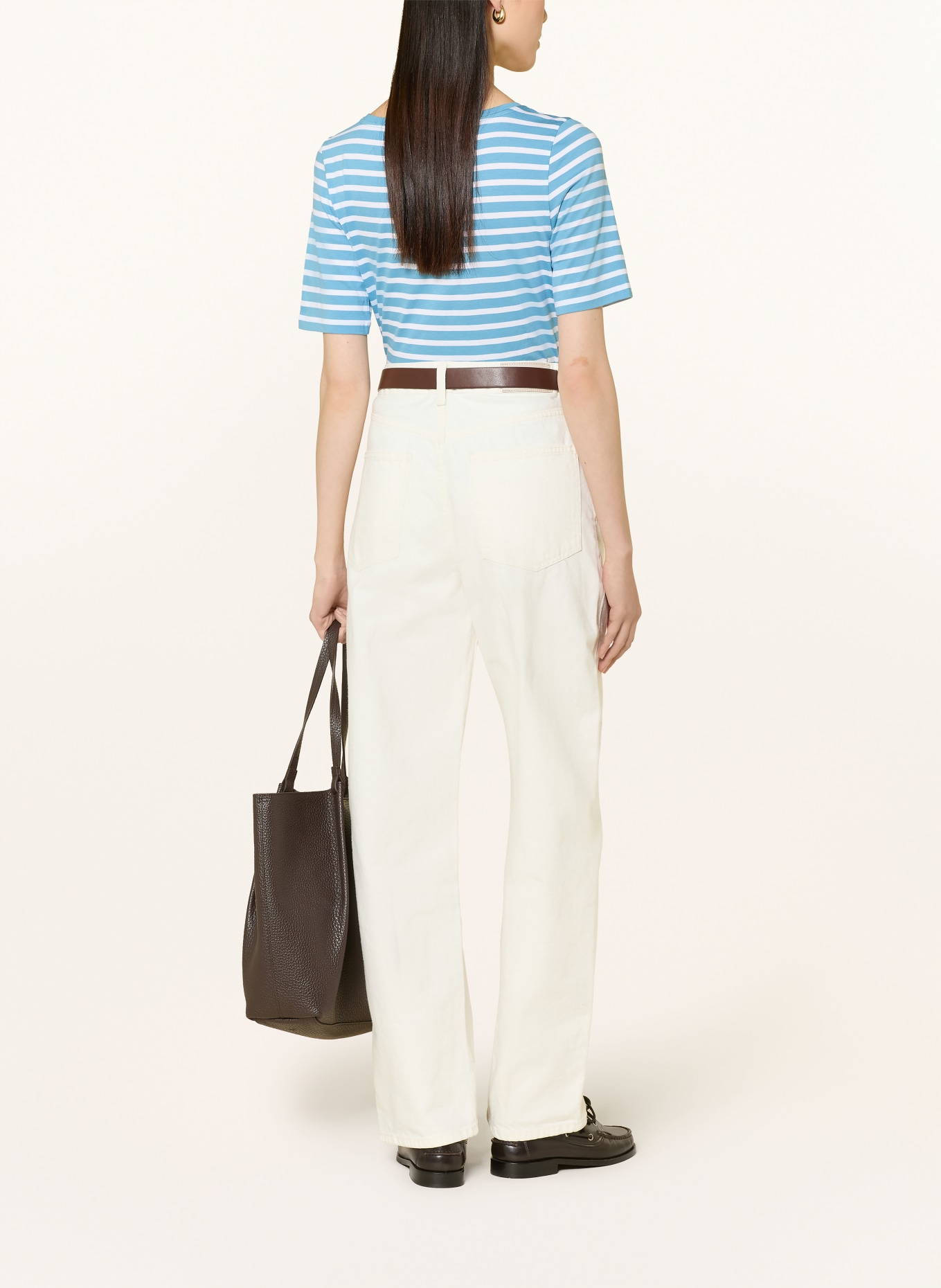 MAERZ MUENCHEN Tričko: PETROLEJOVÁ / BÍLÁ