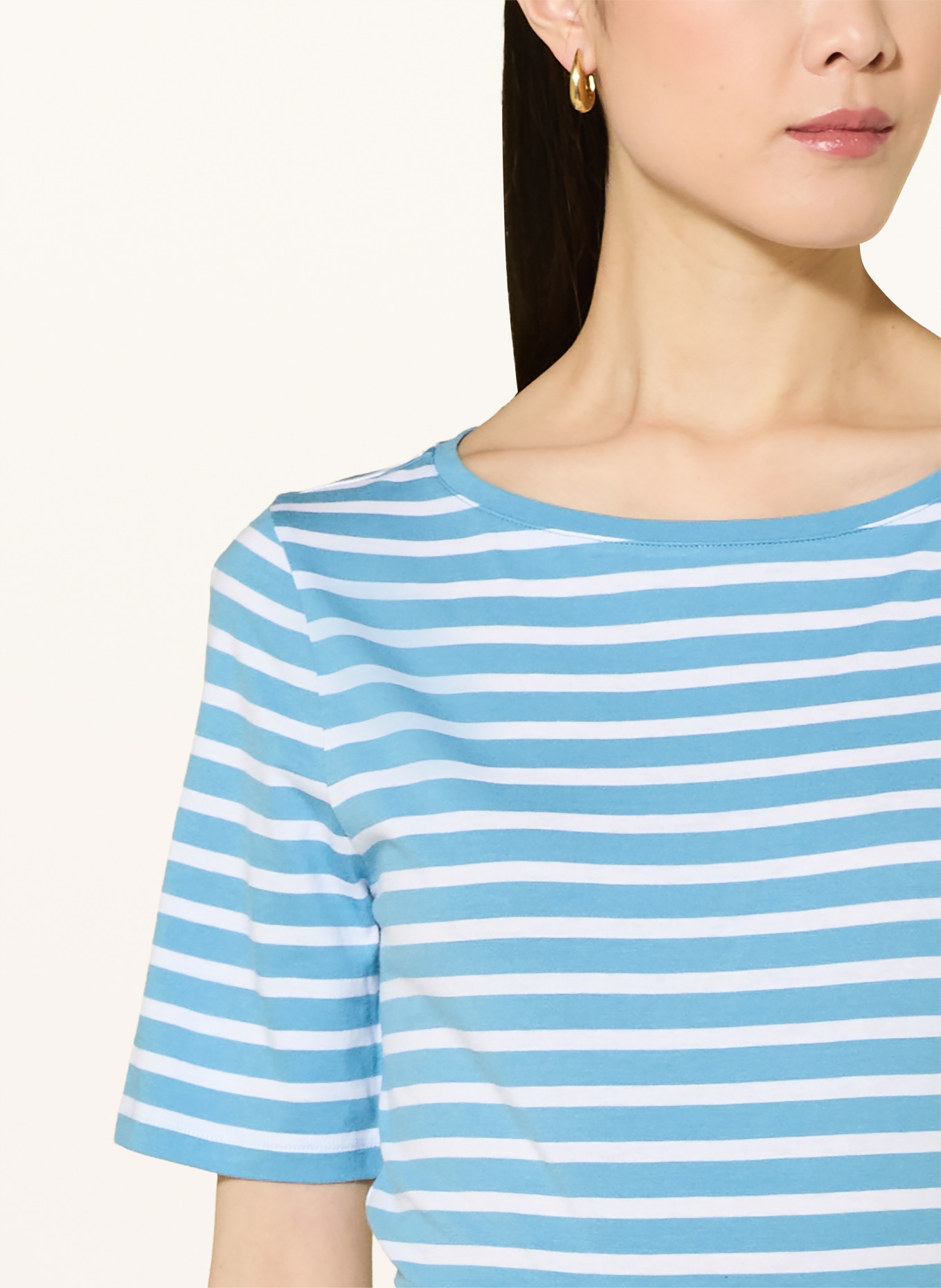 MAERZ MUENCHEN Tričko: PETROLEJOVÁ / BÍLÁ