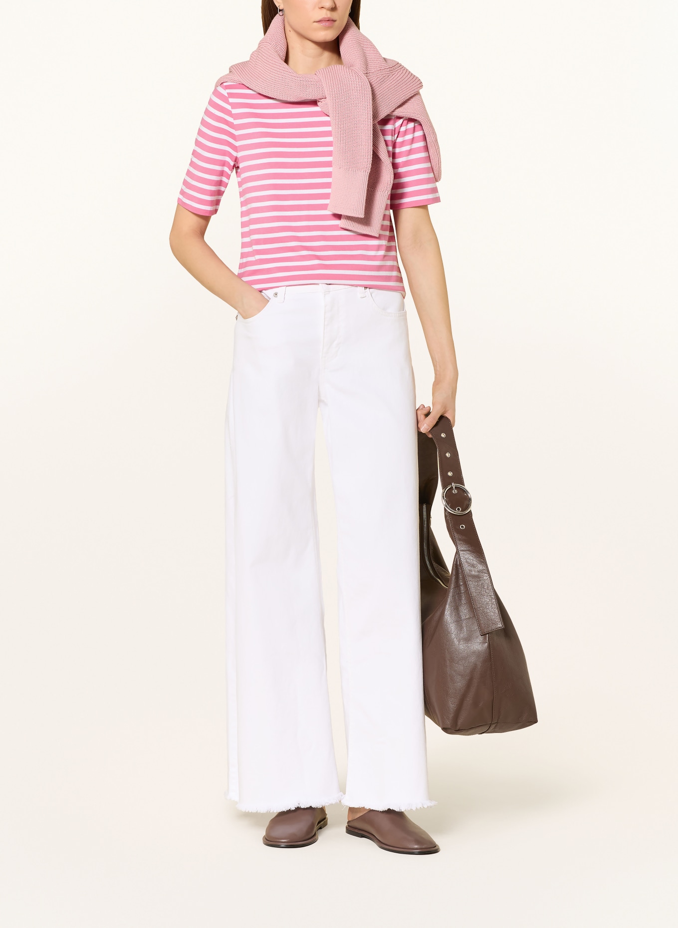 MAERZ MUENCHEN Tričko: RŮŽOVÁ / BÍLÁ