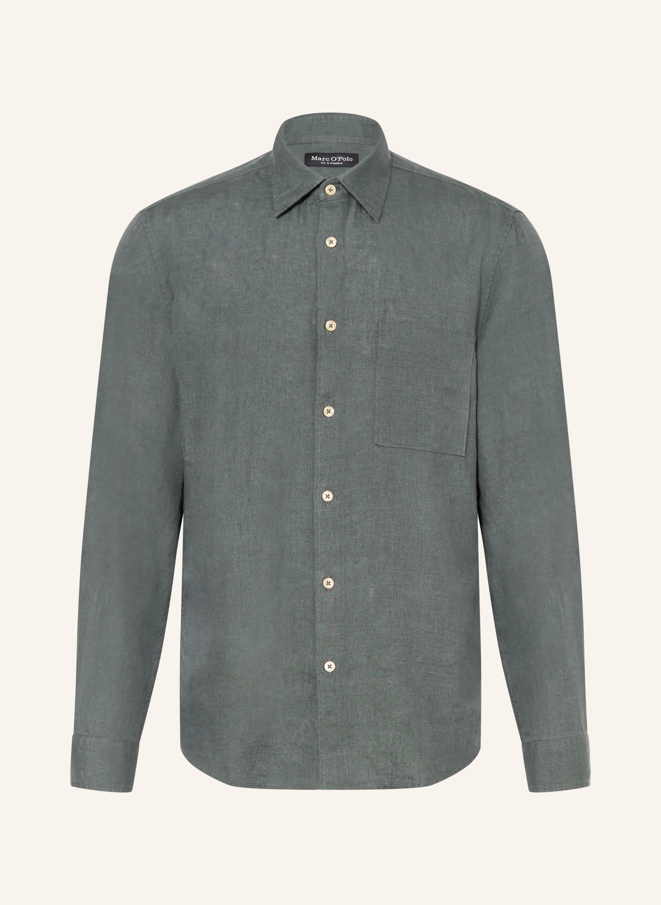 Marc O'Polo Leinenhemd Regular Fit: DUNKELGRAU
