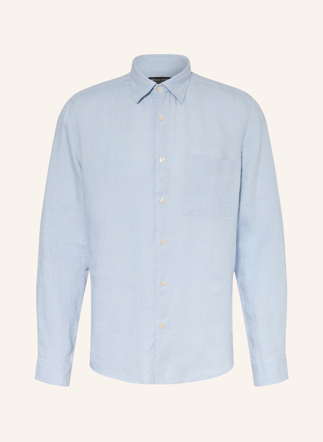 Marc O'Polo Leinenhemd Regular Fit: HELLBLAU