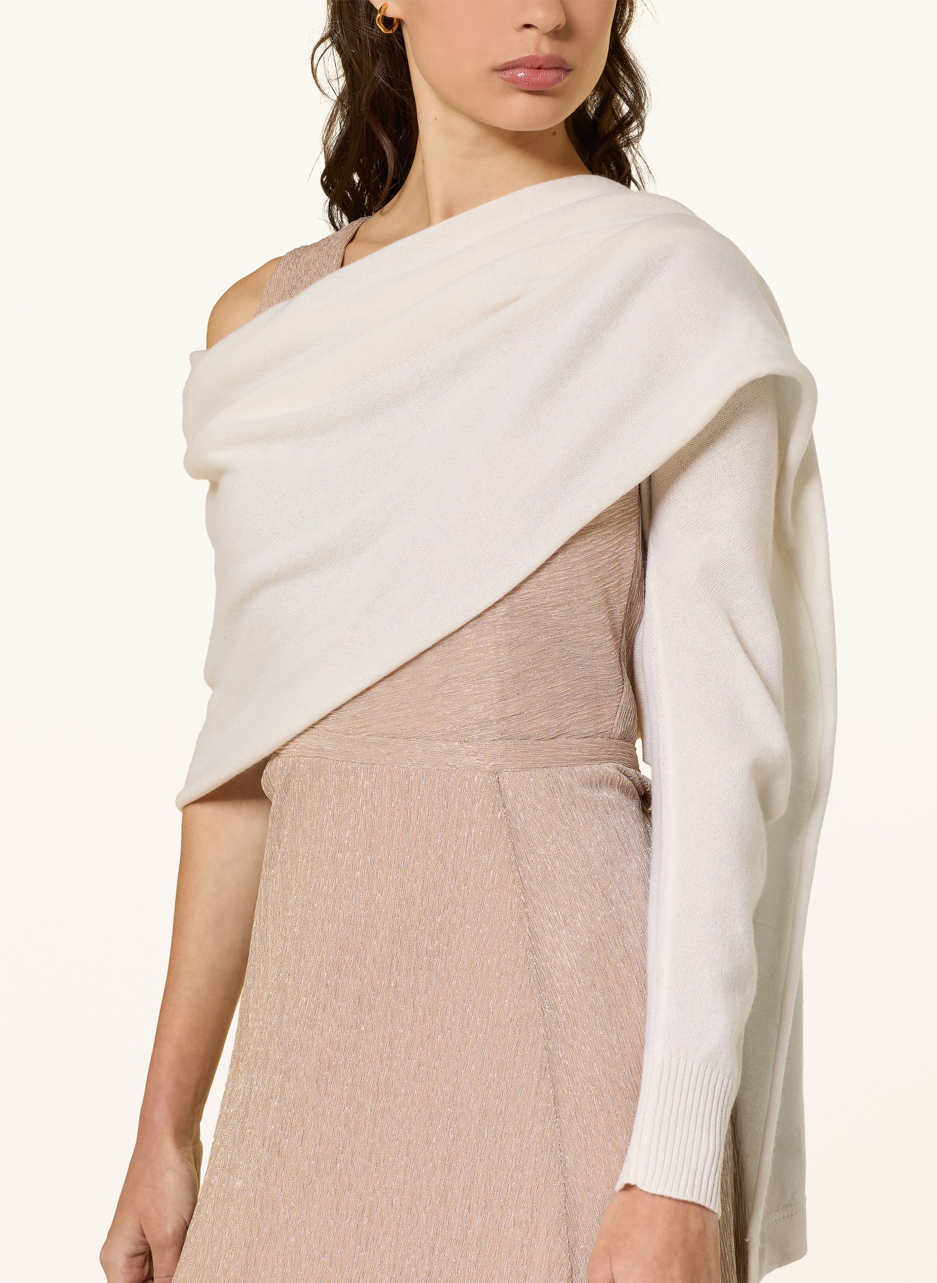 TALBOT RUNHOF cashmere stole: ECRU