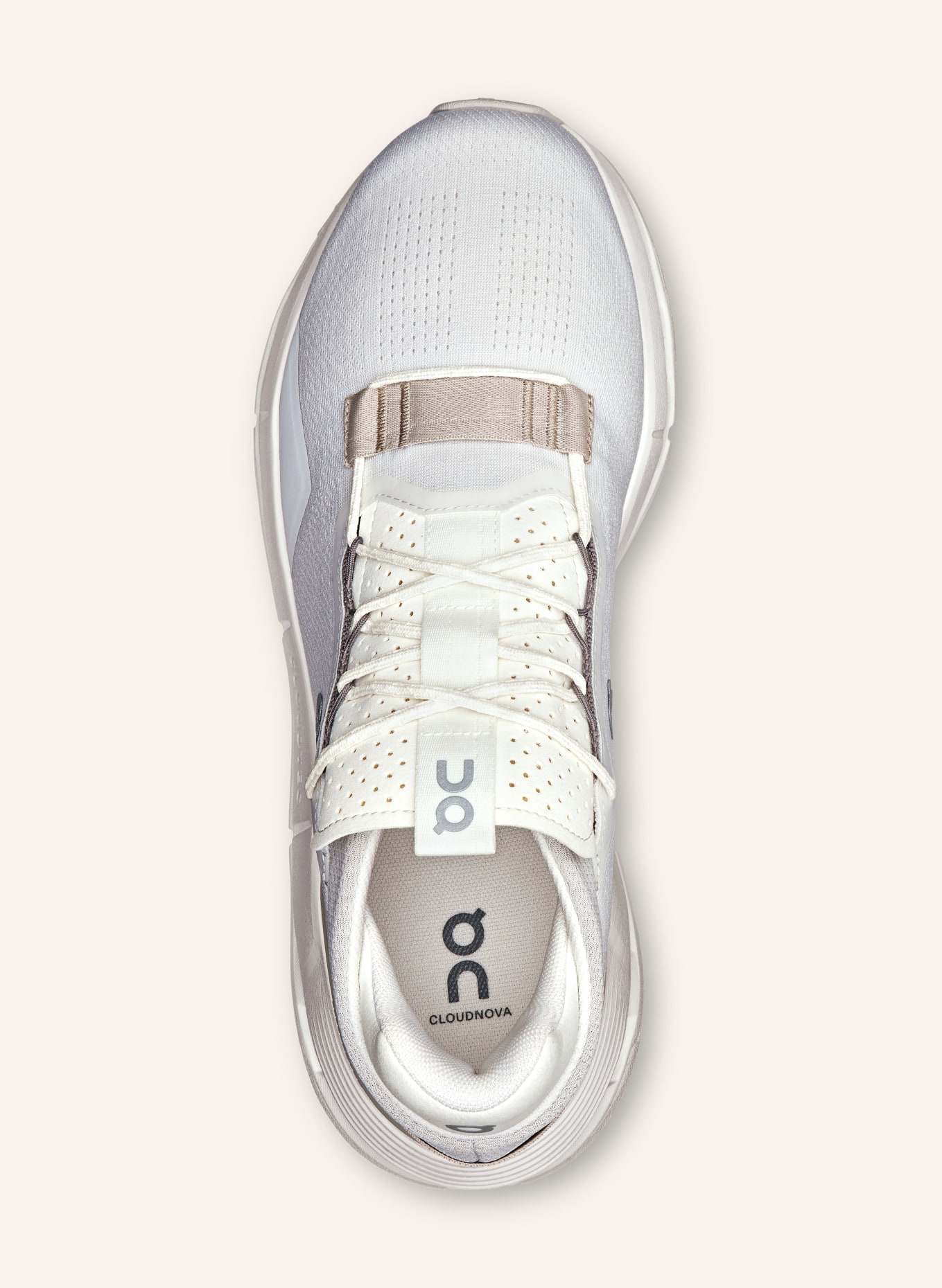 On Sneakers CLOUDNOVA 2: ECRU / TAUPE