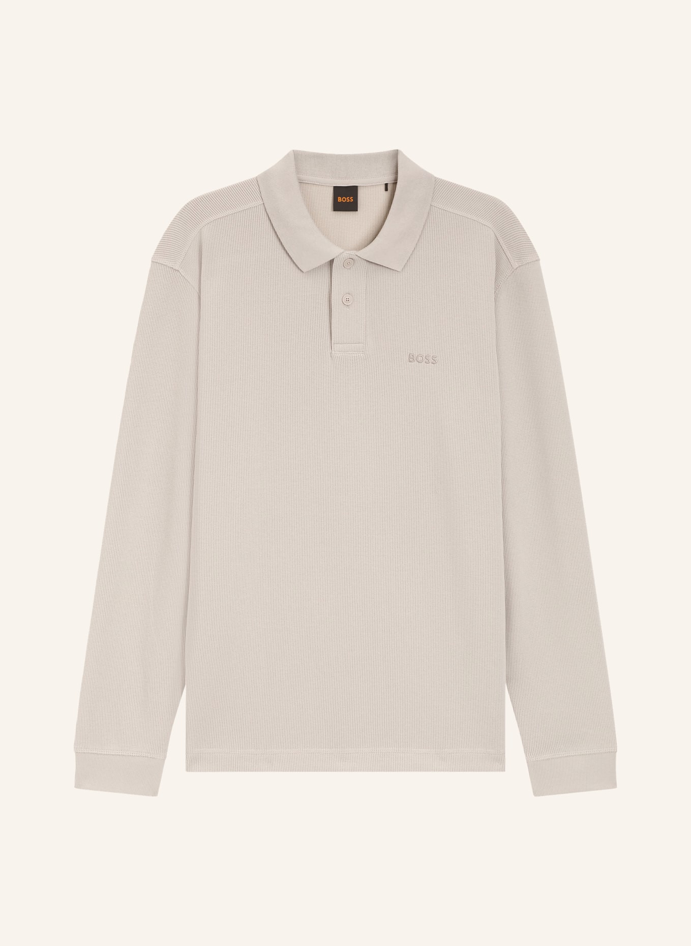 BOSS Piqué polo shirt PETE regular fit: LIGHT GRAY