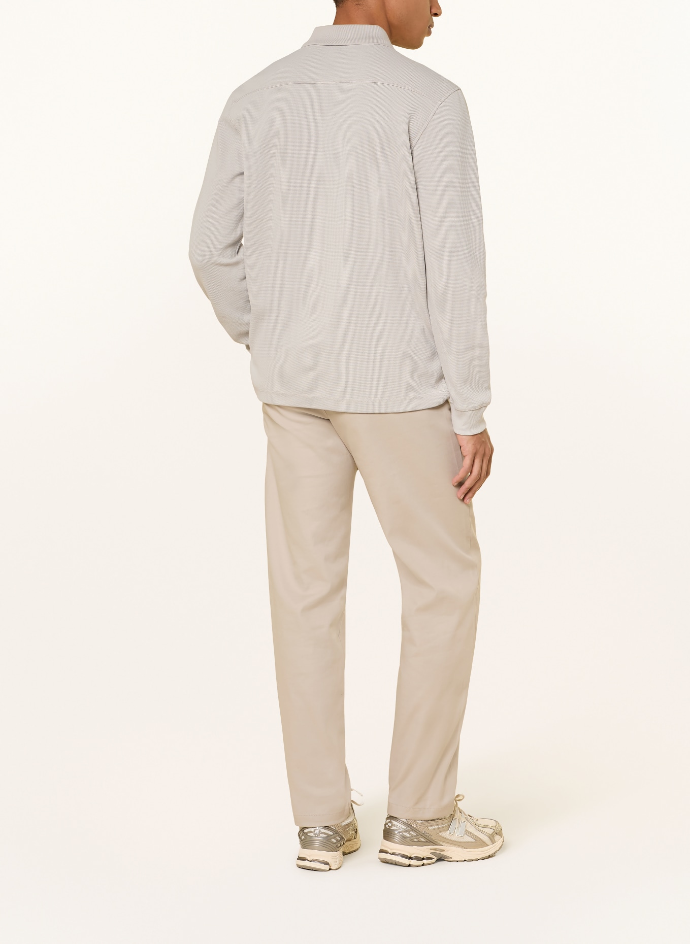 BOSS Piqué polo shirt PETE regular fit: LIGHT GRAY