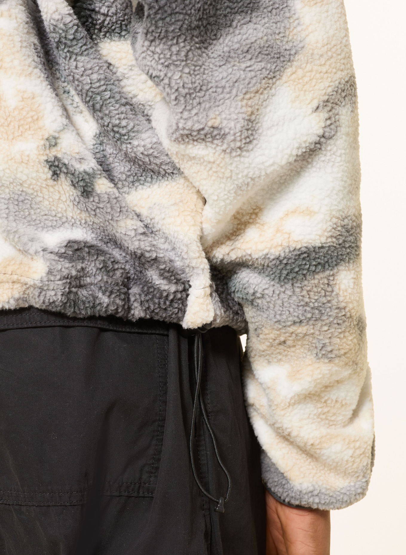 Columbia Fleecový svetr troyer HELVETIA™ II: KRÉMOVÁ / BÉŽOVÁ / TMAVĚ ŠEDÁ