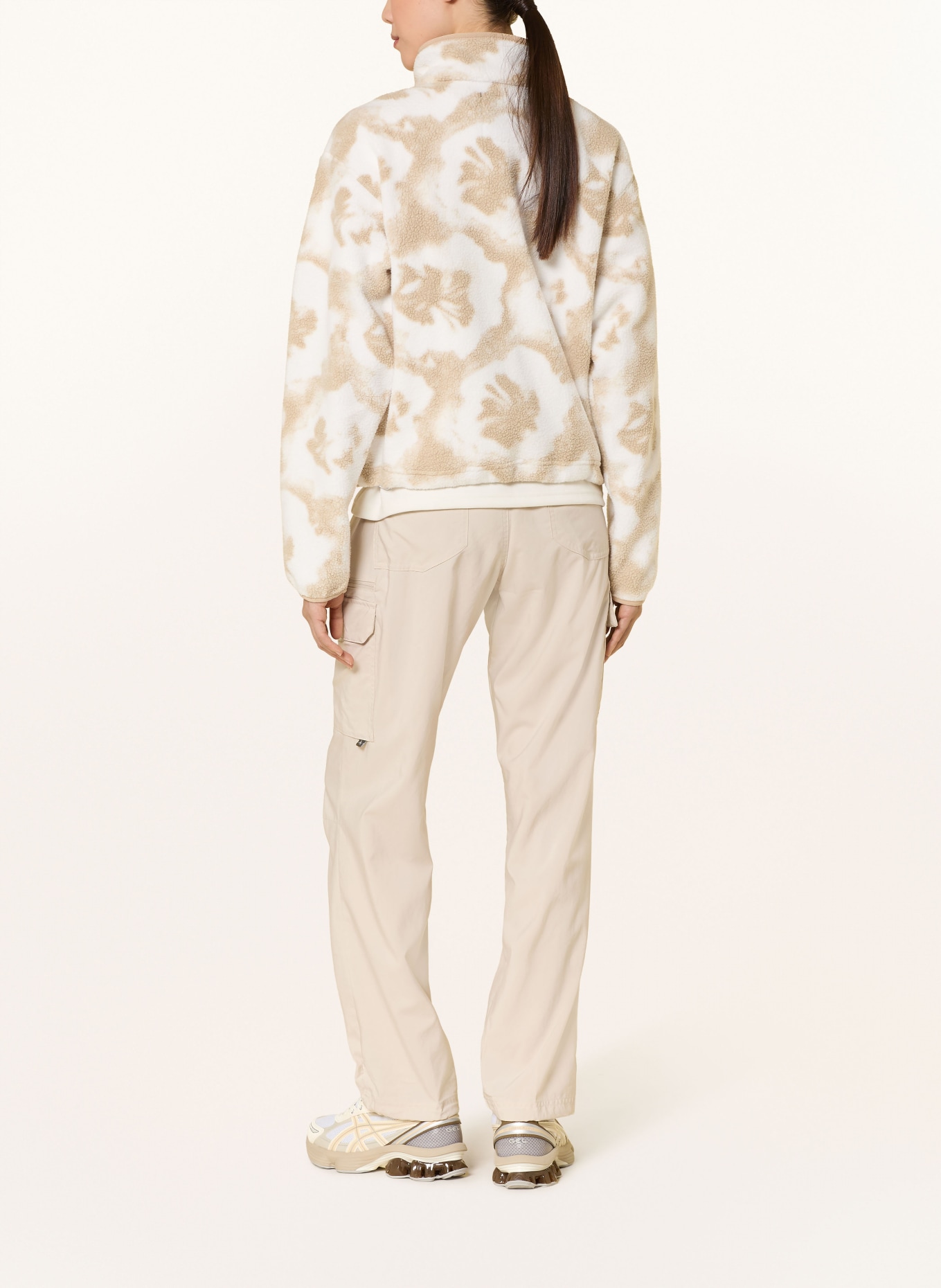 Columbia Fleecový svetr troyer HELVETIA™ II: BÉŽOVÁ / KRÉMOVÁ