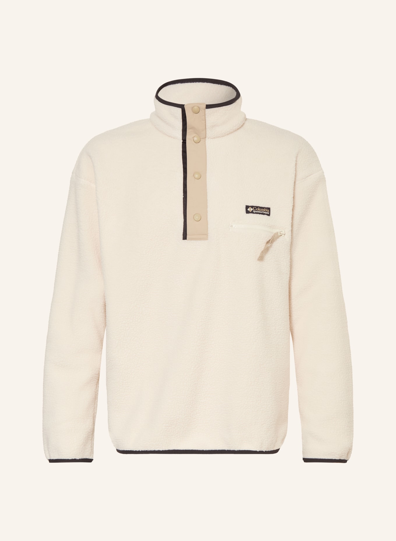 Columbia Fleece half-zip sweater HELVETIA™ II: CREAM / BEIGE / DARK GRAY