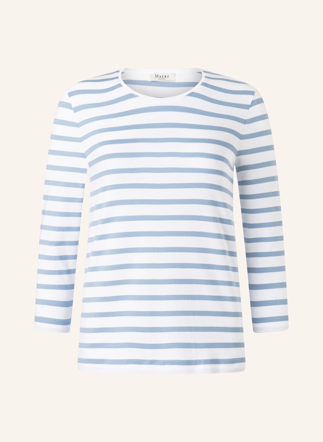 MAERZ MUENCHEN Košile s 3/4 rukávem: BÍLÁ / TMAVĚ MODRÁ