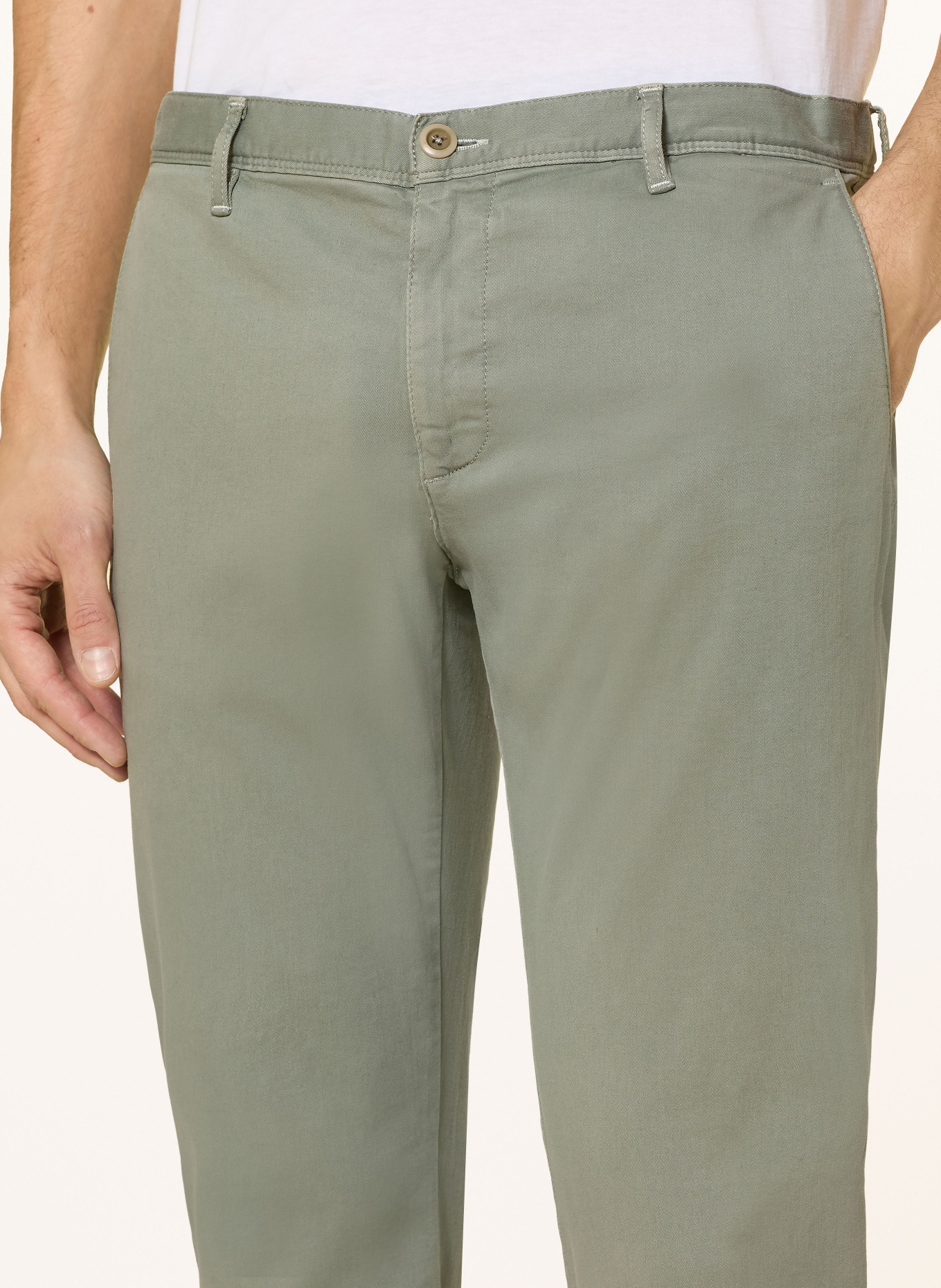 ALBERTO Pantalon chino ROB coupe slim: OLIVE