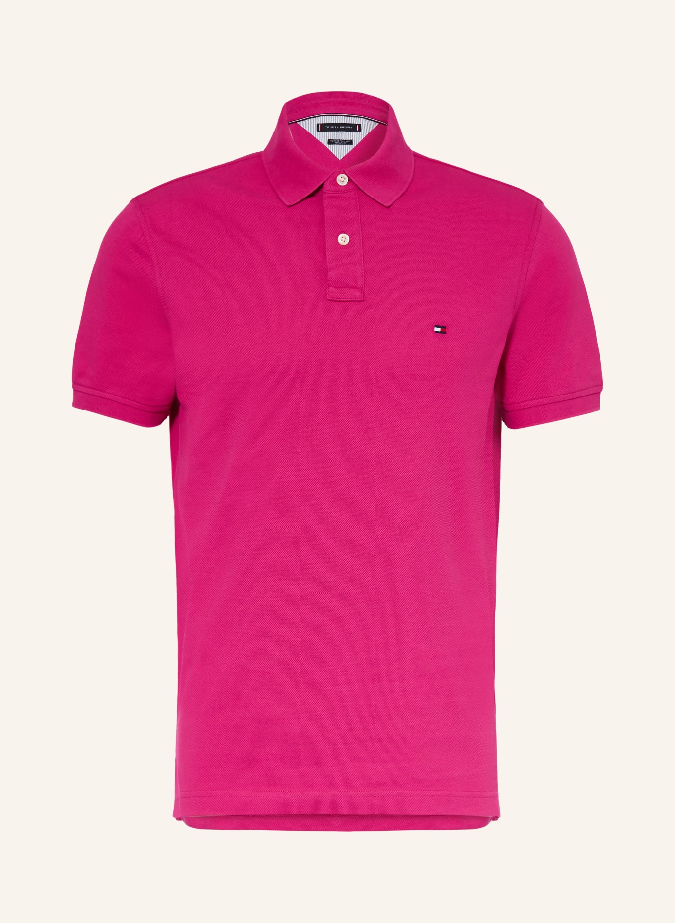 TOMMY HILFIGER Piqué polo shirt regular fit: FUCHSIA