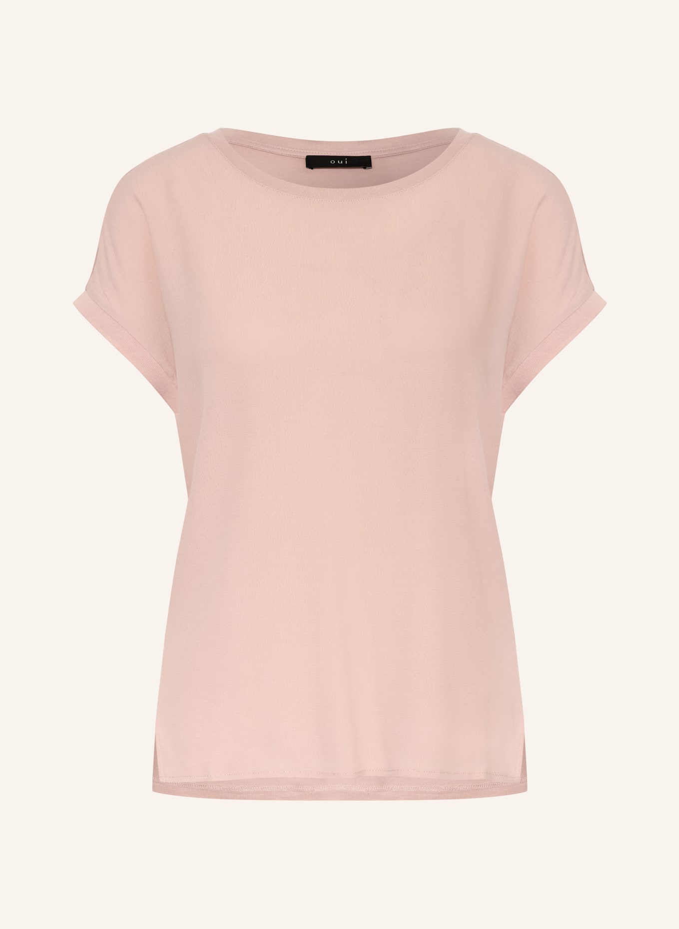 oui Blusenshirt im Materialmix: ROSÉ