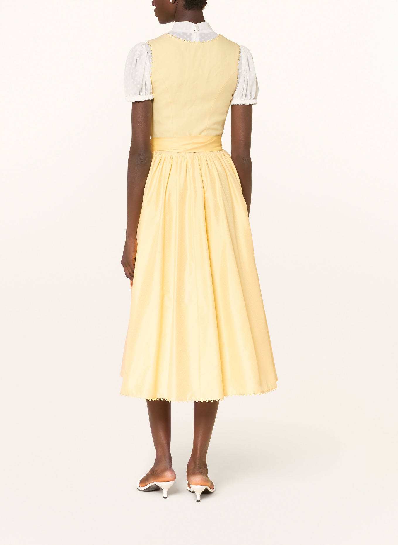 KINGA MATHE Dirndl MÜNCHEN mit Leinen: HELLGELB