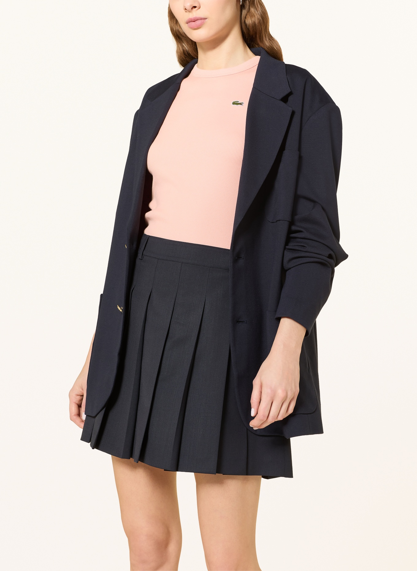 LACOSTE Tričko: TMAVĚ ORANŽOVÁ