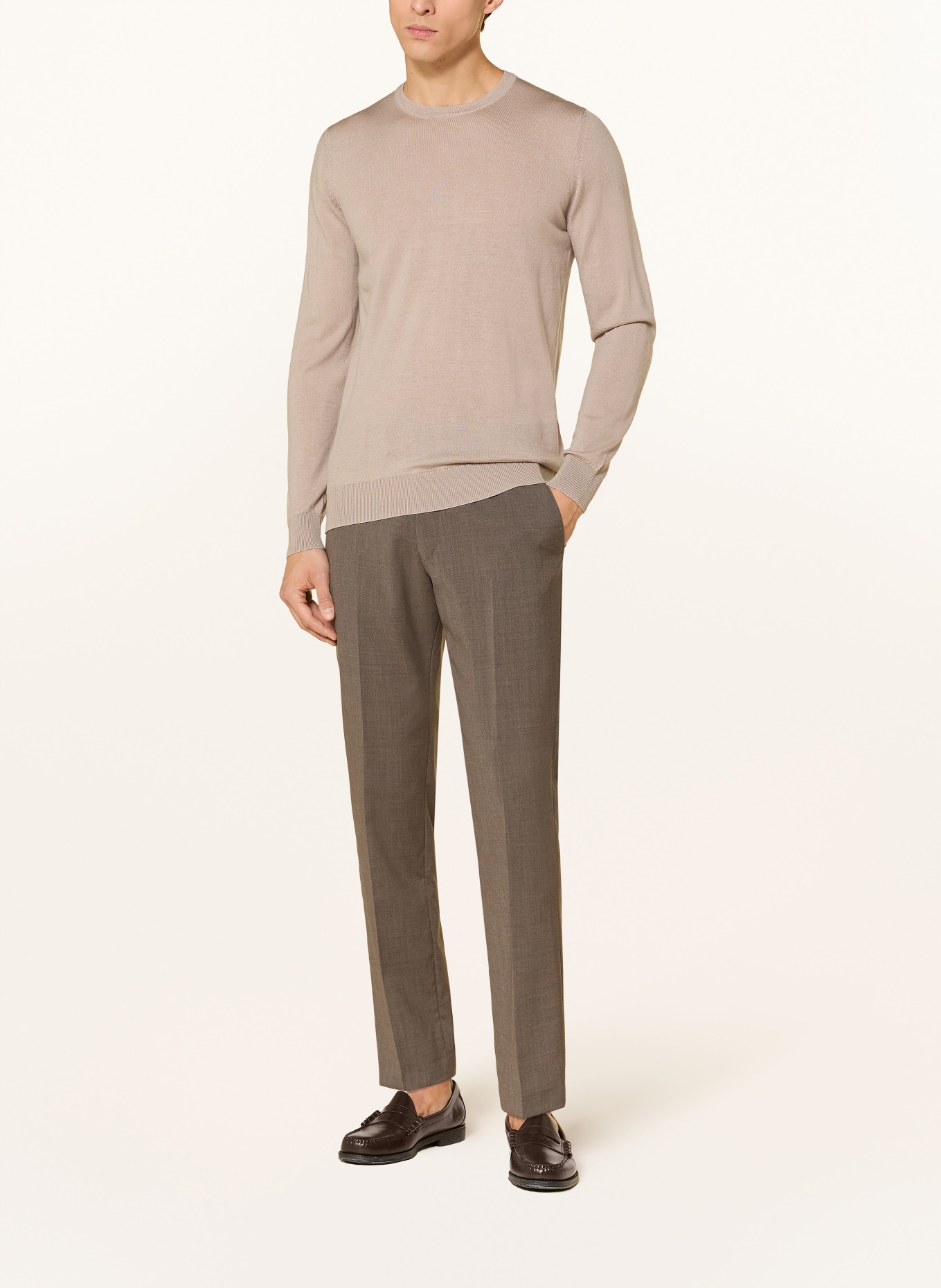 seidensticker Pullover aus Merinowolle: BEIGE