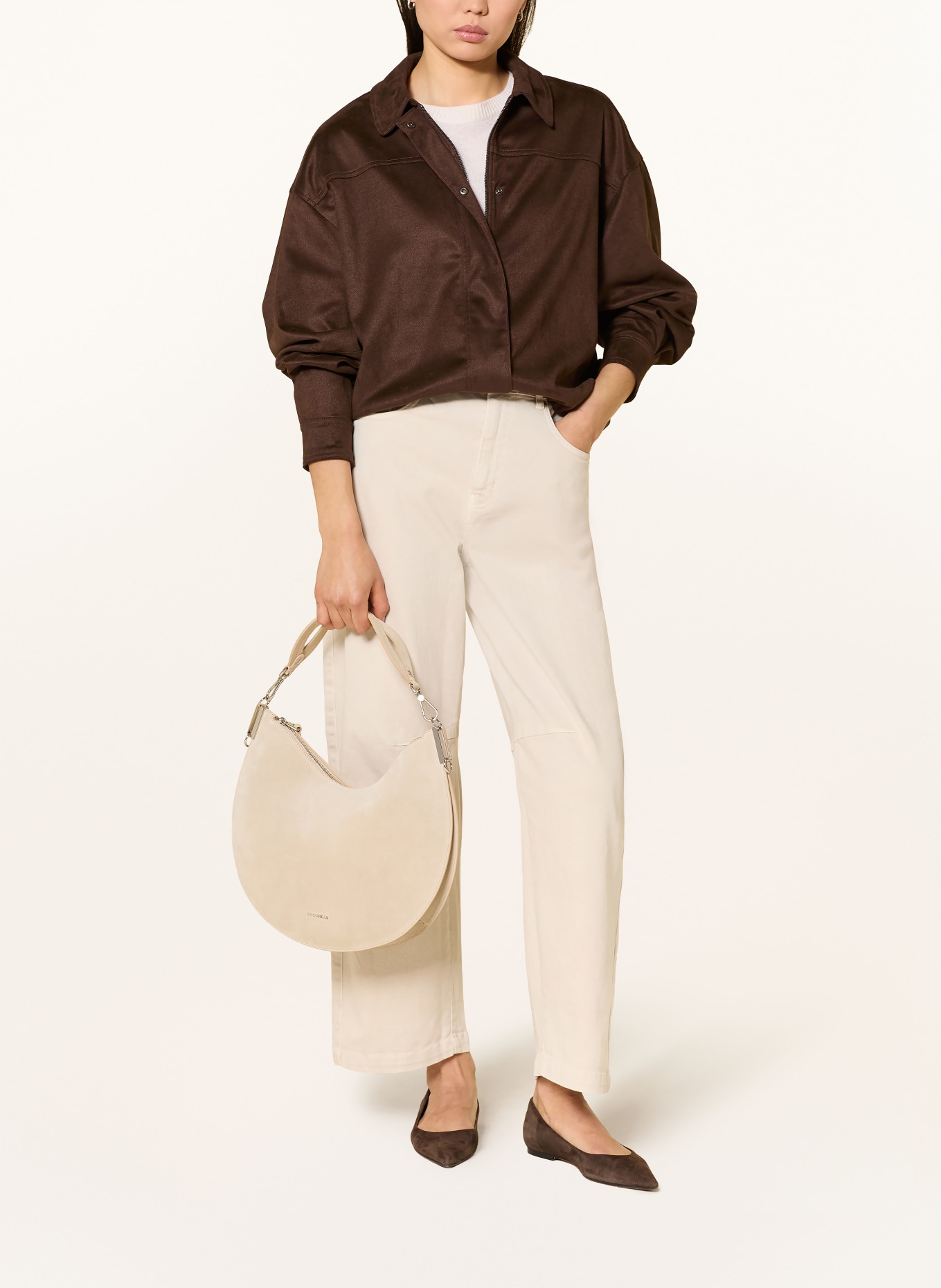 COCCINELLE sac hobo: MARRON CLAIR / ARGENT