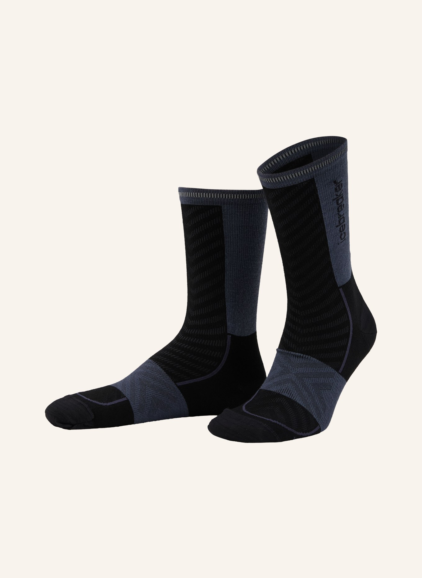 icebreaker Running socks MERINO RUN + ULTRALIGHT CREW: BLACK / DARK BLUE