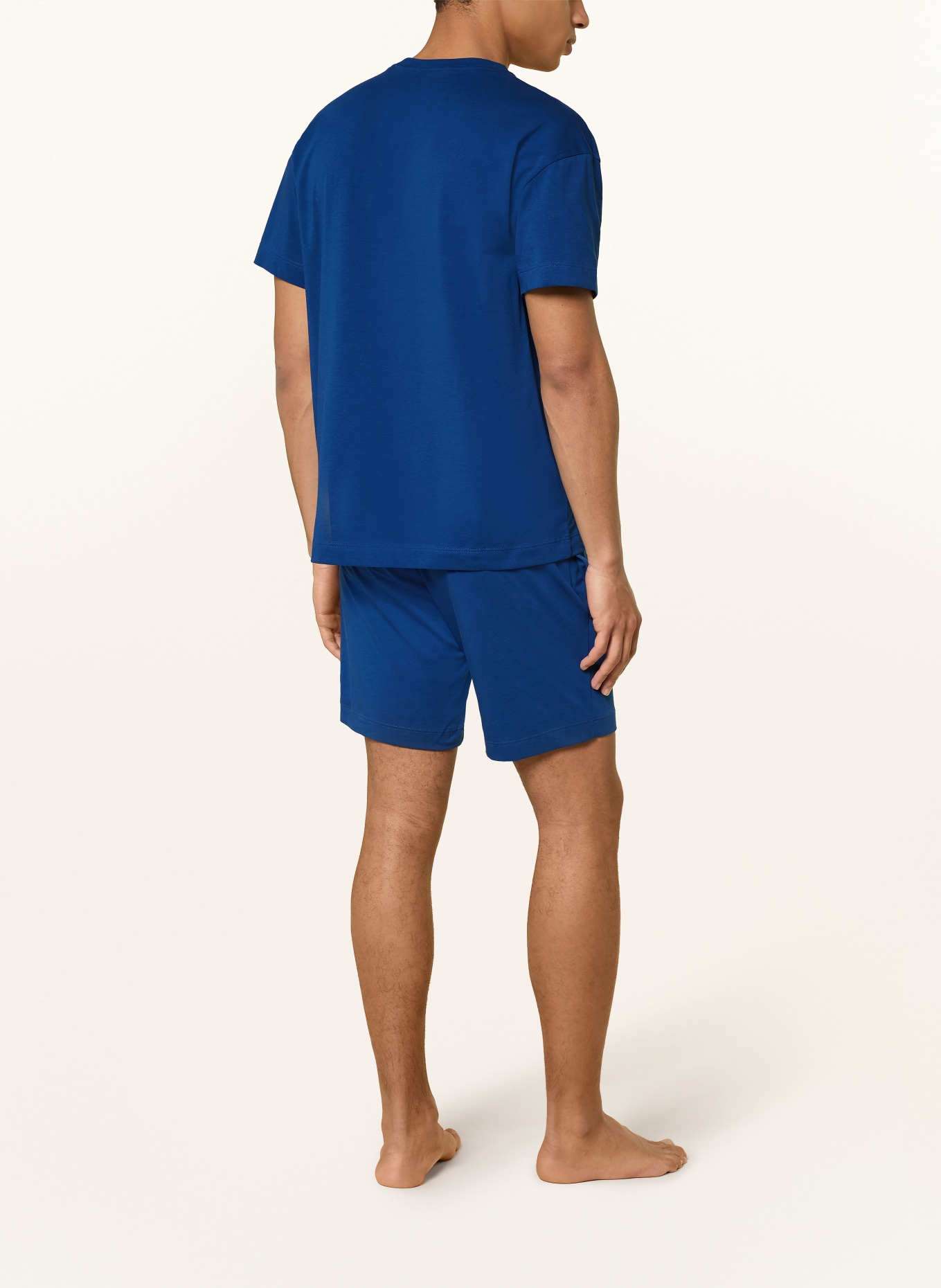 HUGO Koszulka od piżamy LAZE: NIEBIESKI / BIAŁY