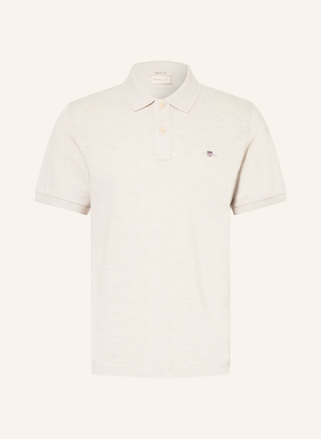 GANT Polokošile z piké Regular Fit: SVĚTLE ŠEDÁ
