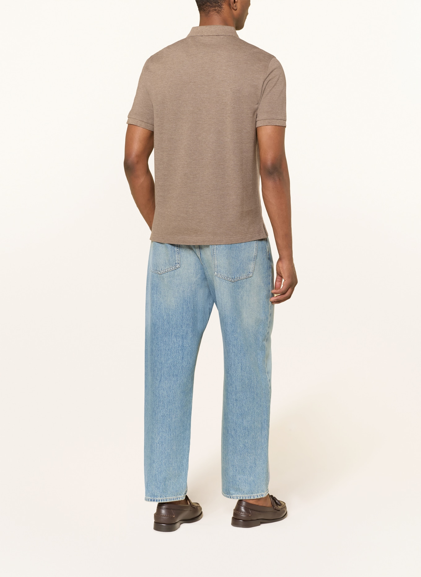 GANT Polokošile z piké Regular Fit: HNĚDÁ
