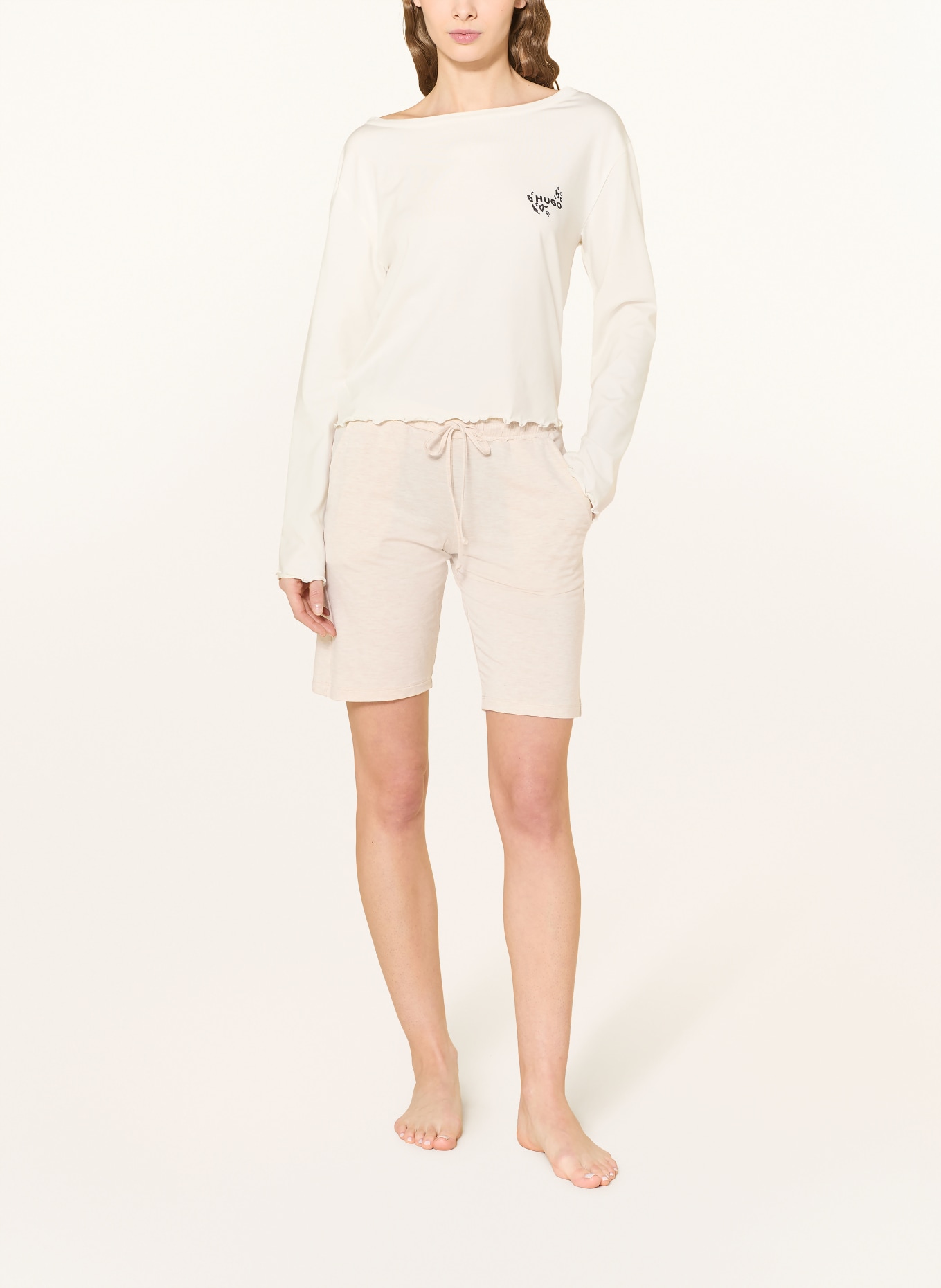 HANRO Szorty od piżamy NATURAL ELEGANCE: BEŻOWY