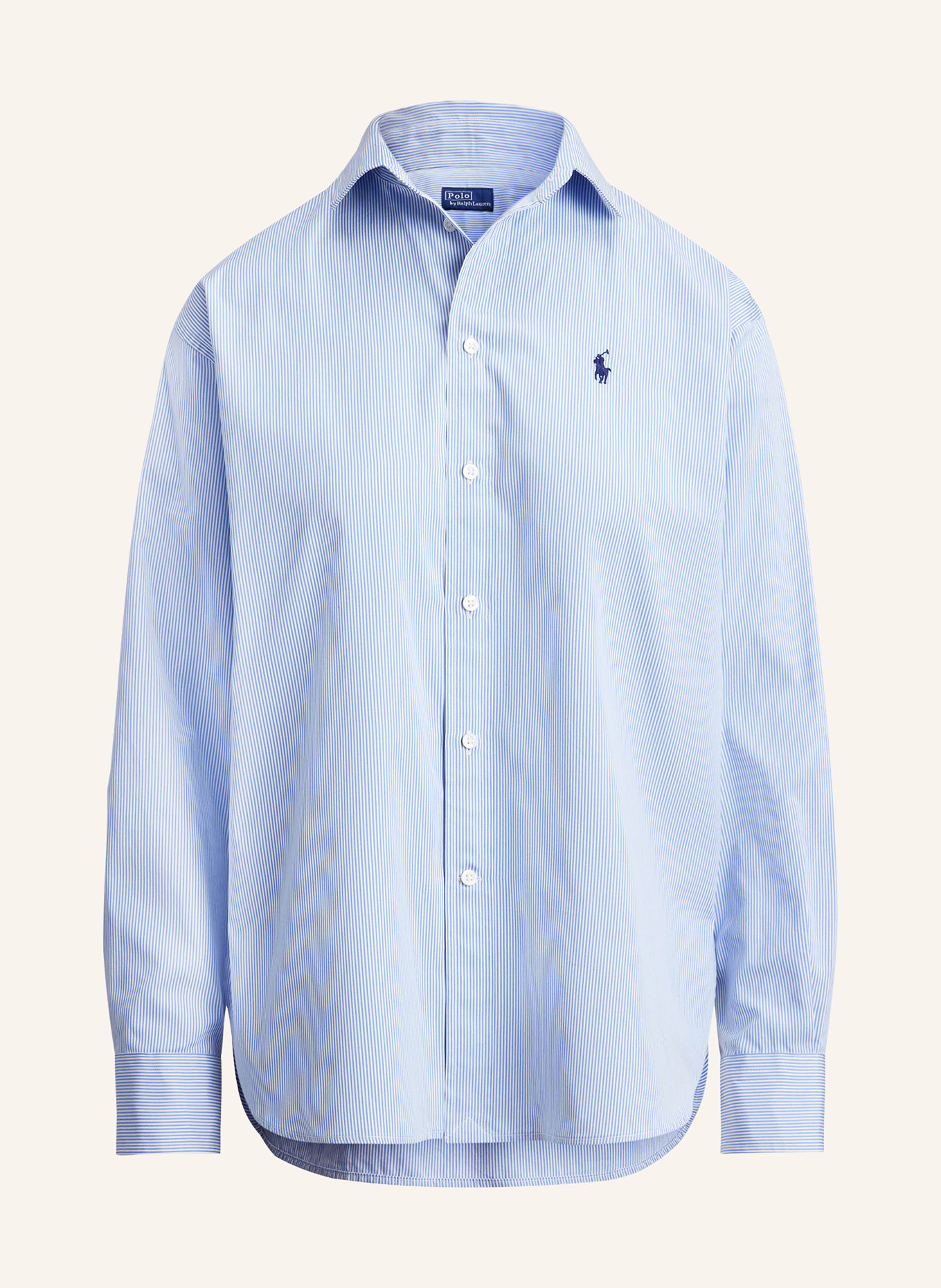 POLO RALPH LAUREN Košilová halenka: MODRÁ / BÍLÁ