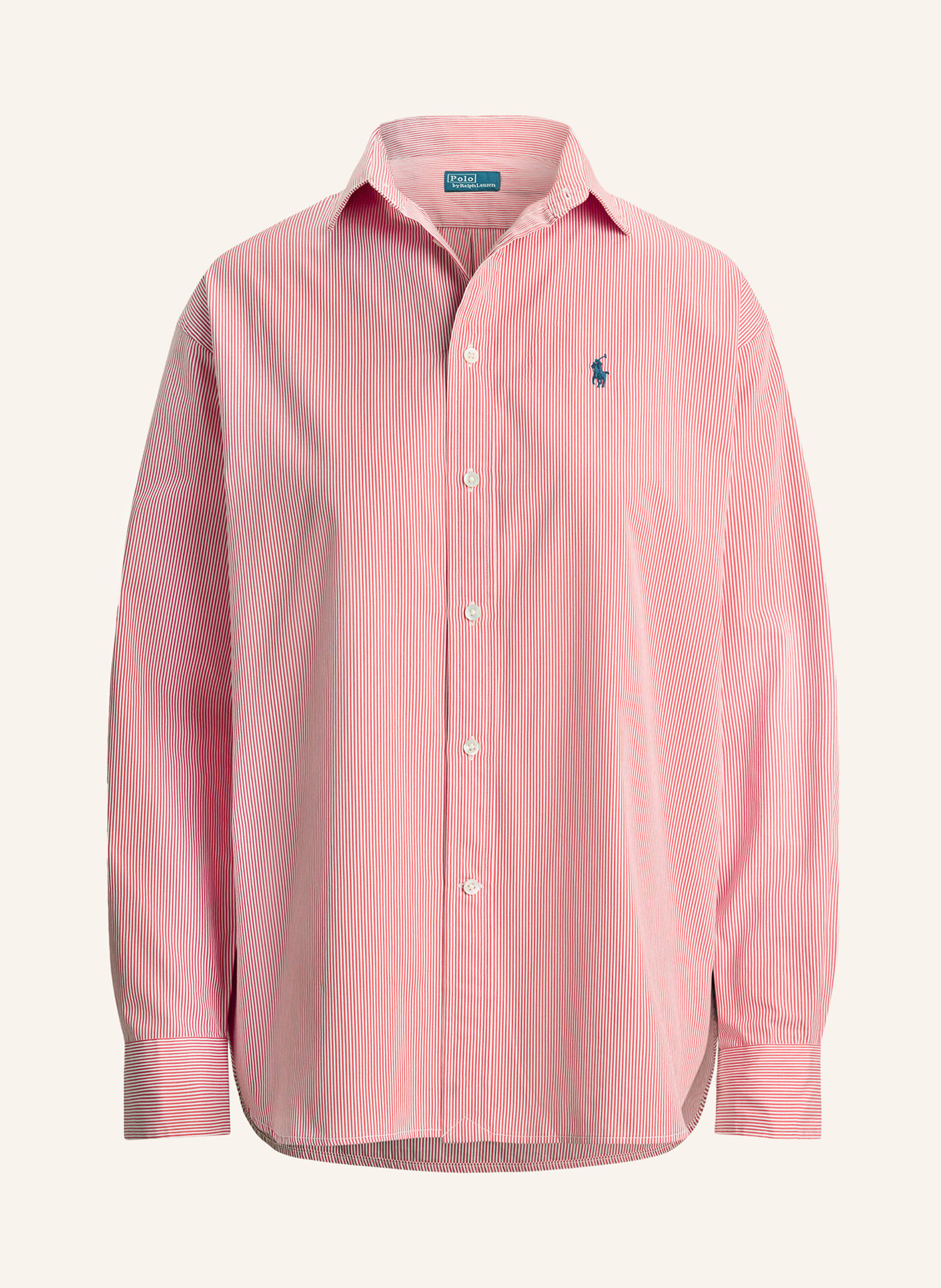 POLO RALPH LAUREN Košilová halenka: ČERVENÁ / BÍLÁ