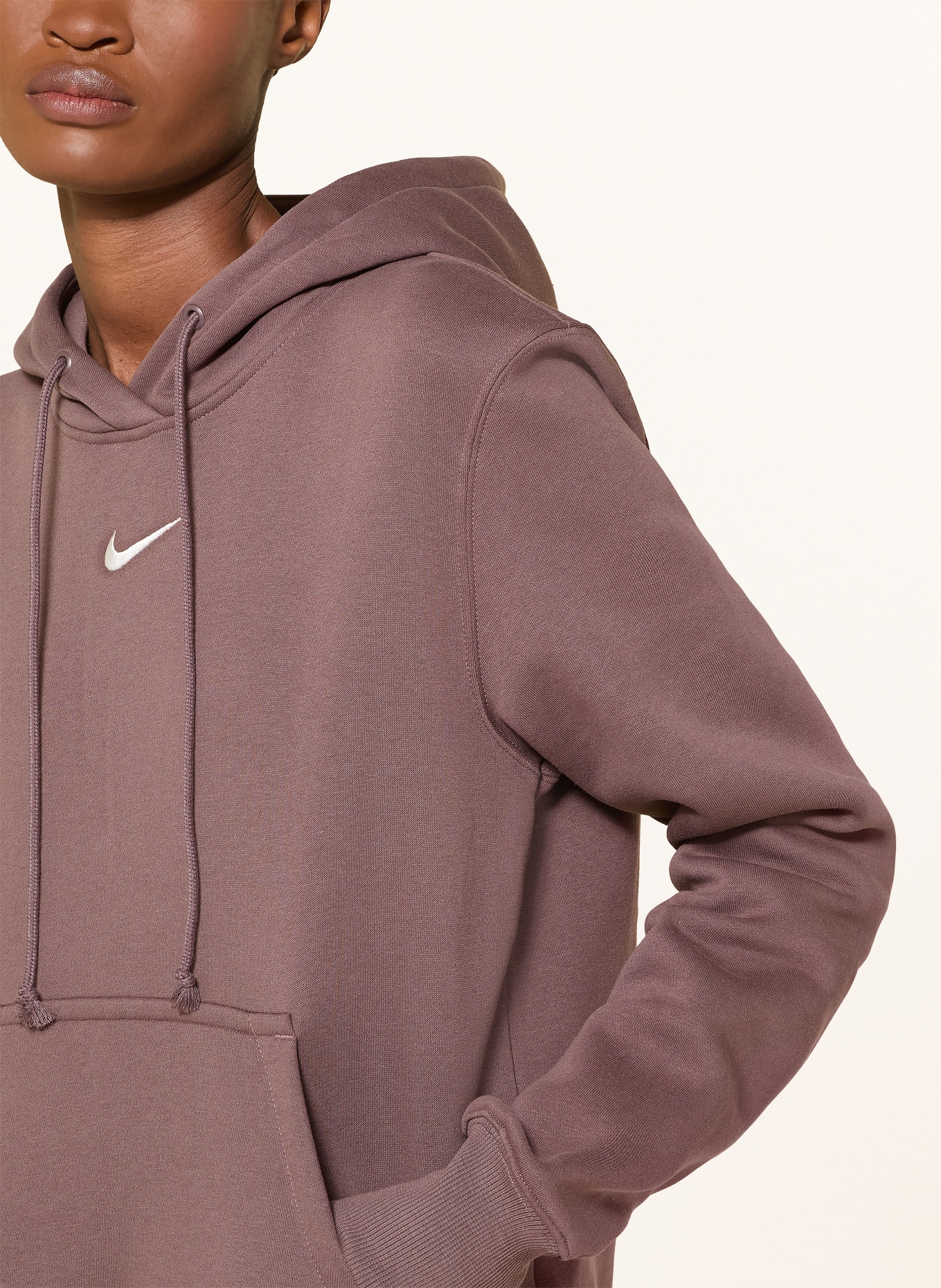 Nike Mikina s kapucí SPORTSWEAR PHOENIX: HNĚDÁ