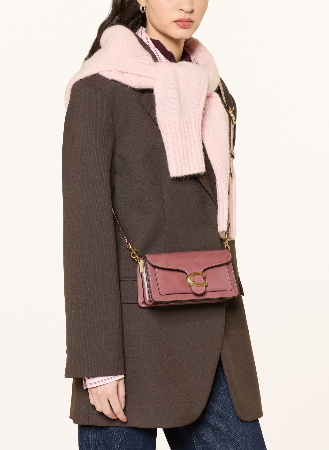 COACH Schoudertas TABBY 20: VIEUX ROSE / GOUD