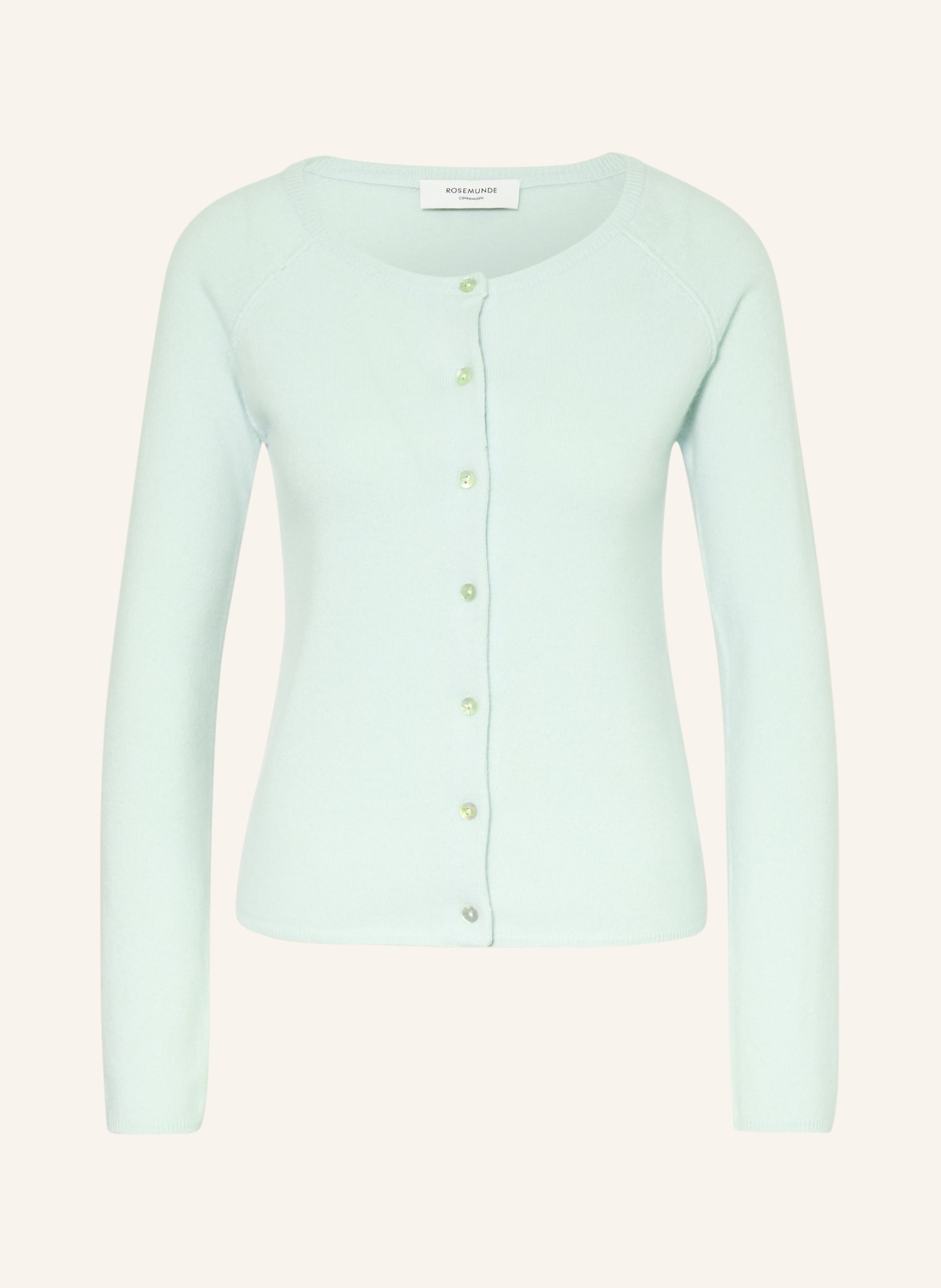 rosemunde Pletený kabátek LAICA s kašmírem: MÁTOVÁ