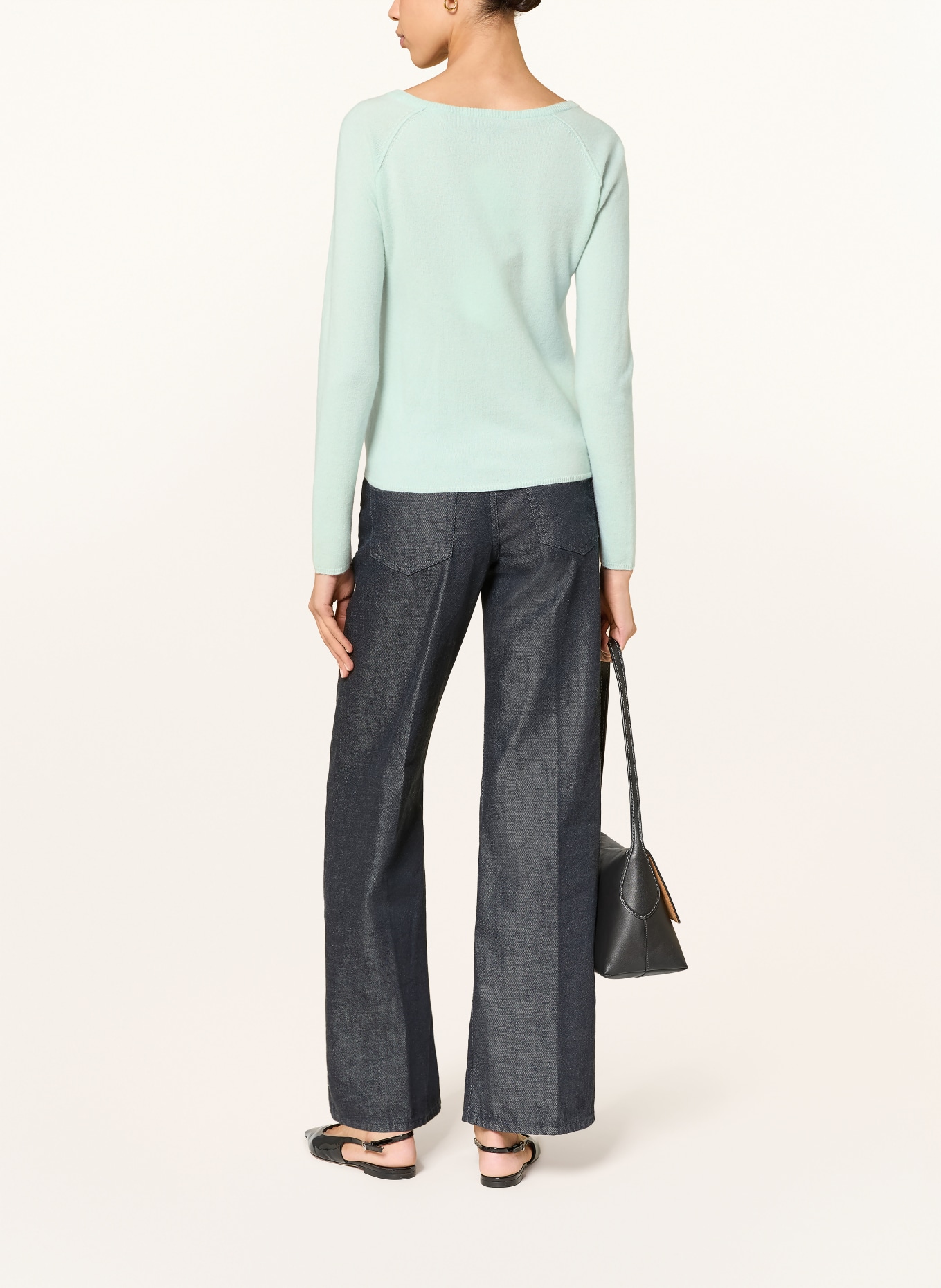 rosemunde Pletený kabátek LAICA s kašmírem: MÁTOVÁ