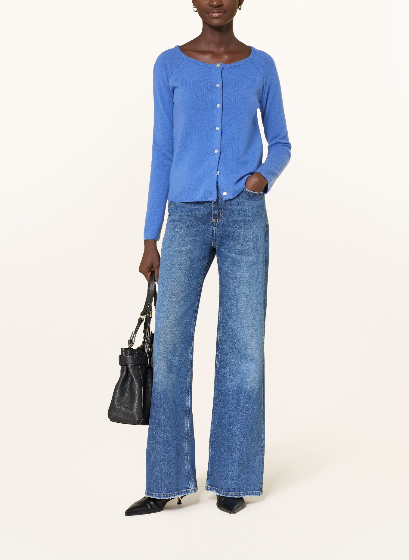 rosemunde Pletený kabátek LAICA s kašmírem: MODRÁ