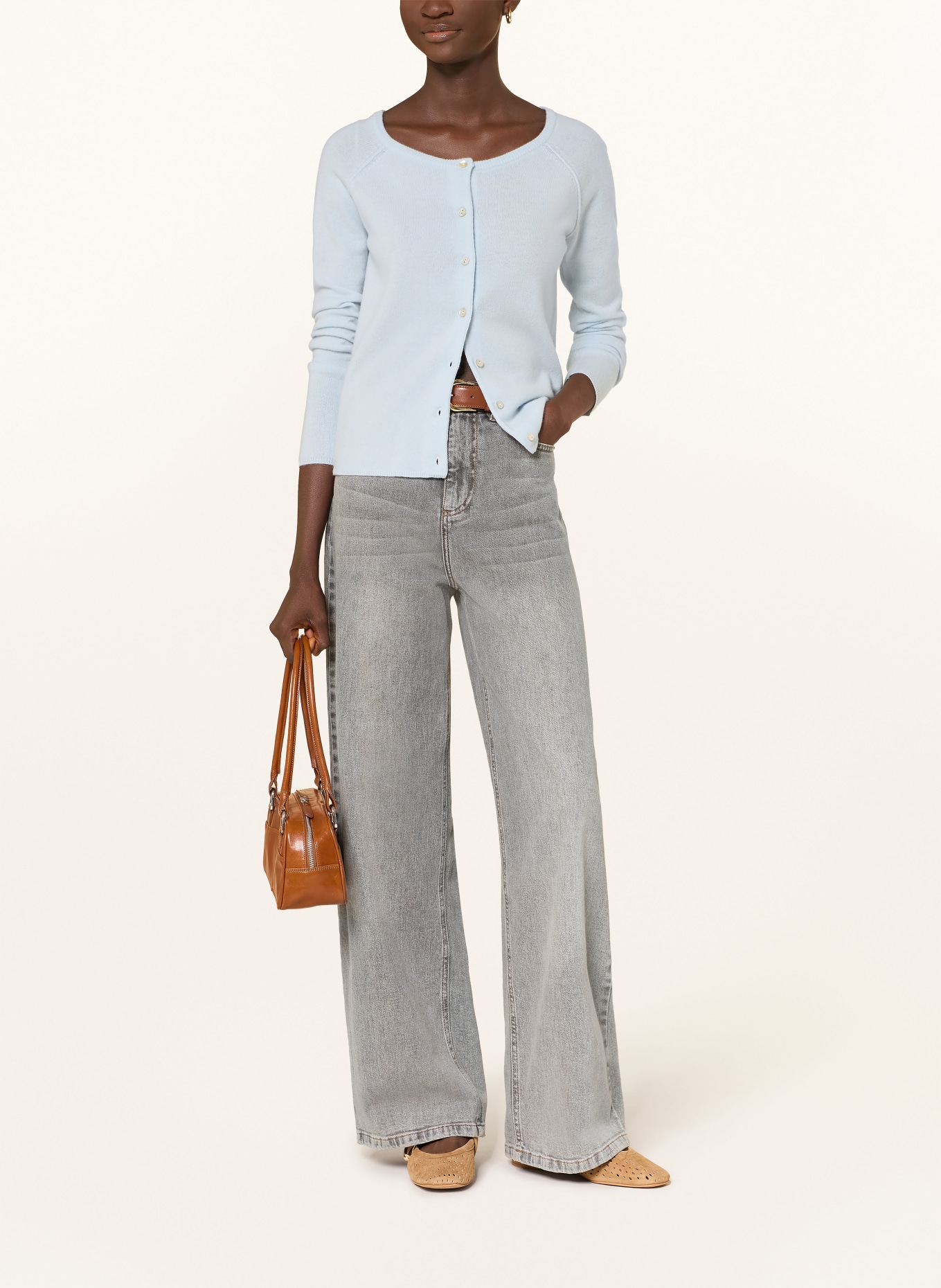 rosemunde Cardigan LAICA with cashmere: LIGHT BLUE