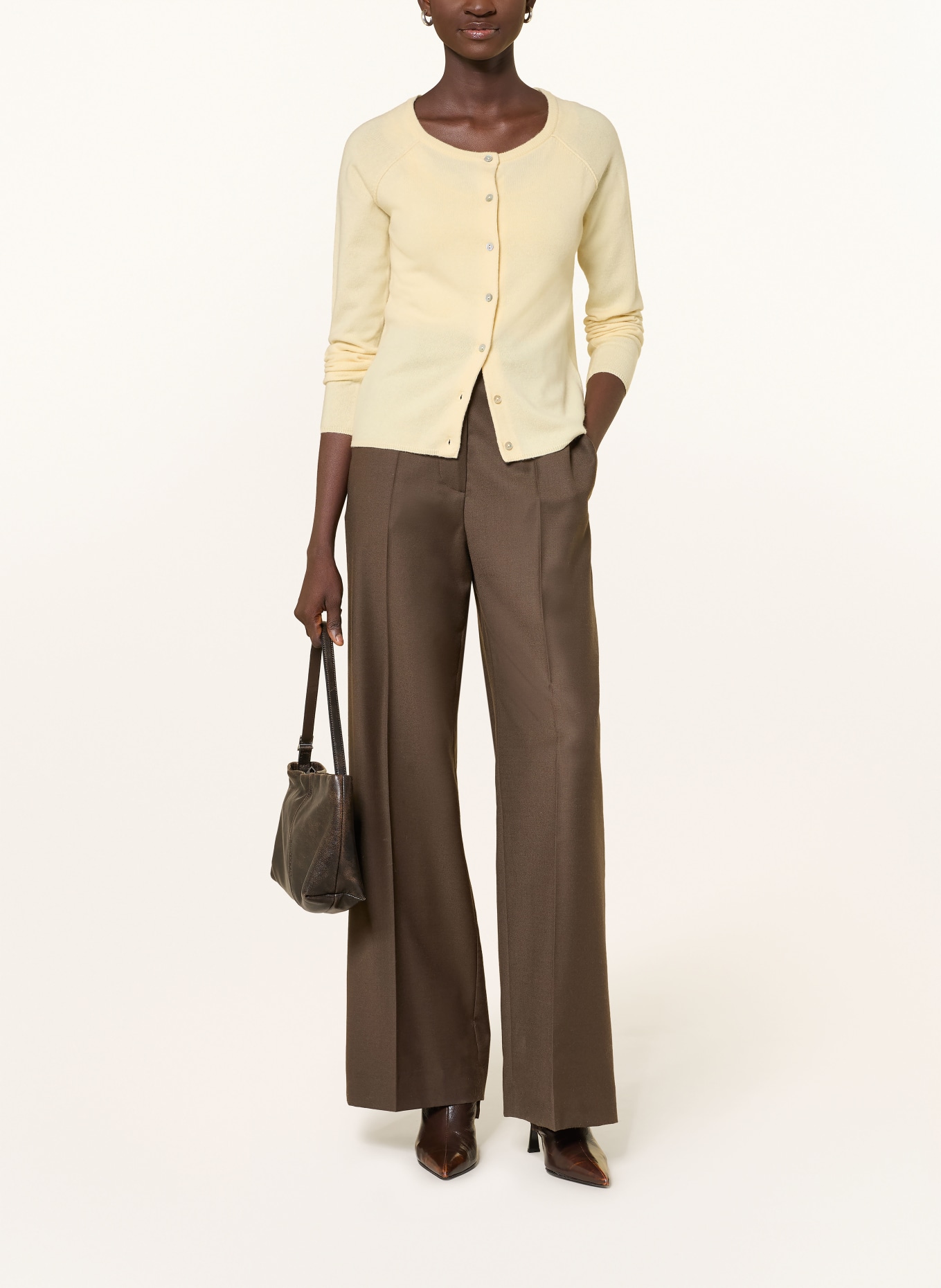 rosemunde Pletený kabátek LAICA s kašmírem: ŽLUTÁ