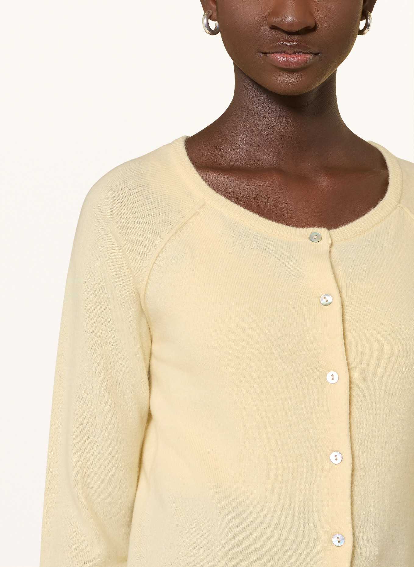 rosemunde Pletený kabátek LAICA s kašmírem: ŽLUTÁ