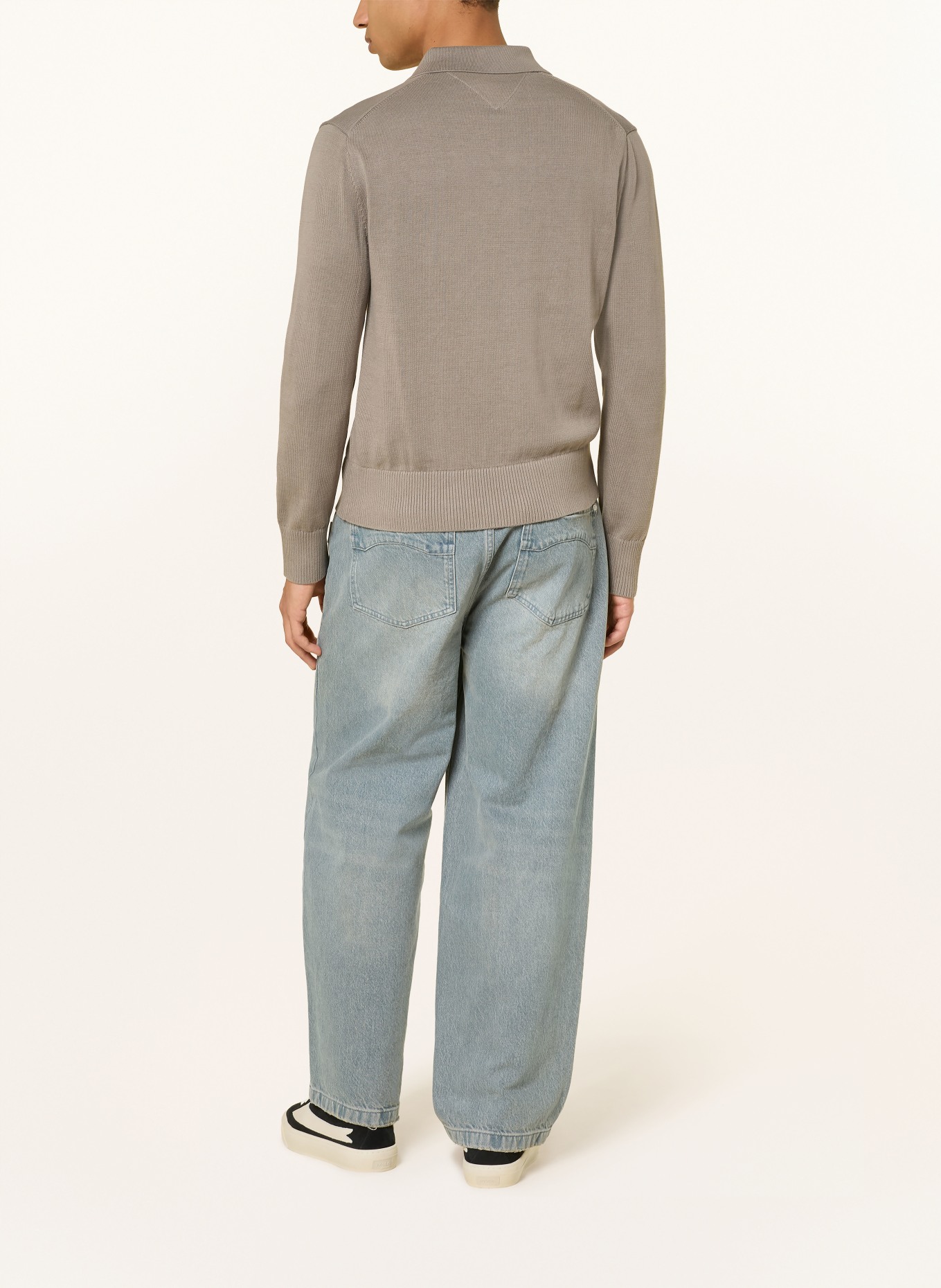 TOMMY JEANS Polo en maille: TAUPE