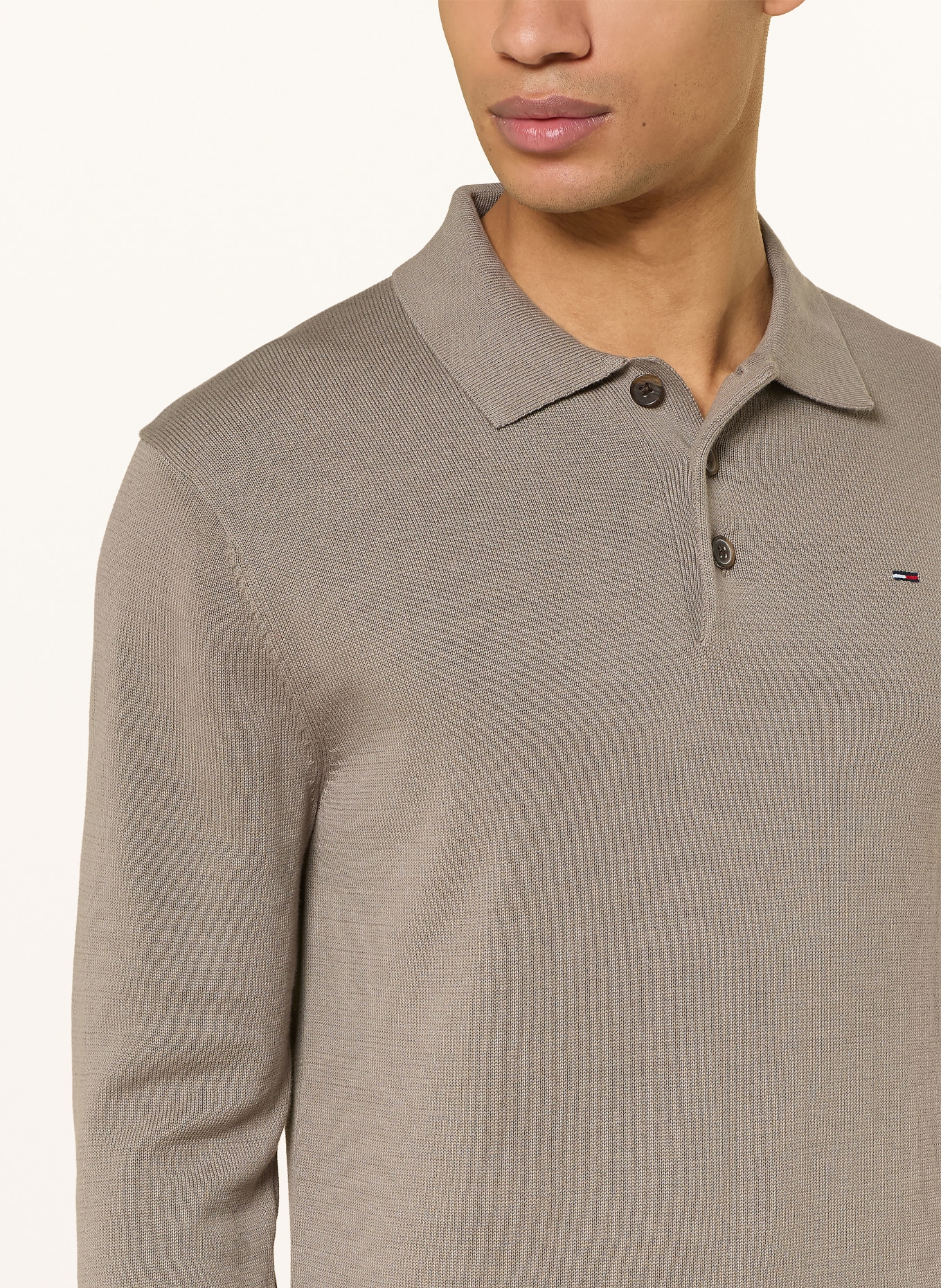 TOMMY JEANS Polo en maille: TAUPE