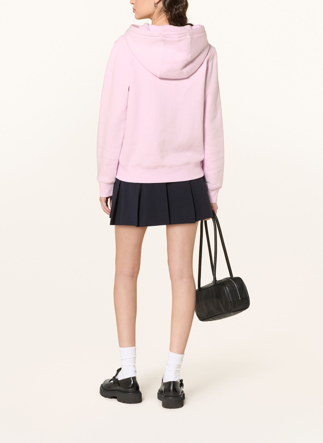 TOMMY JEANS Mikinová bunda: RŮŽOVÁ