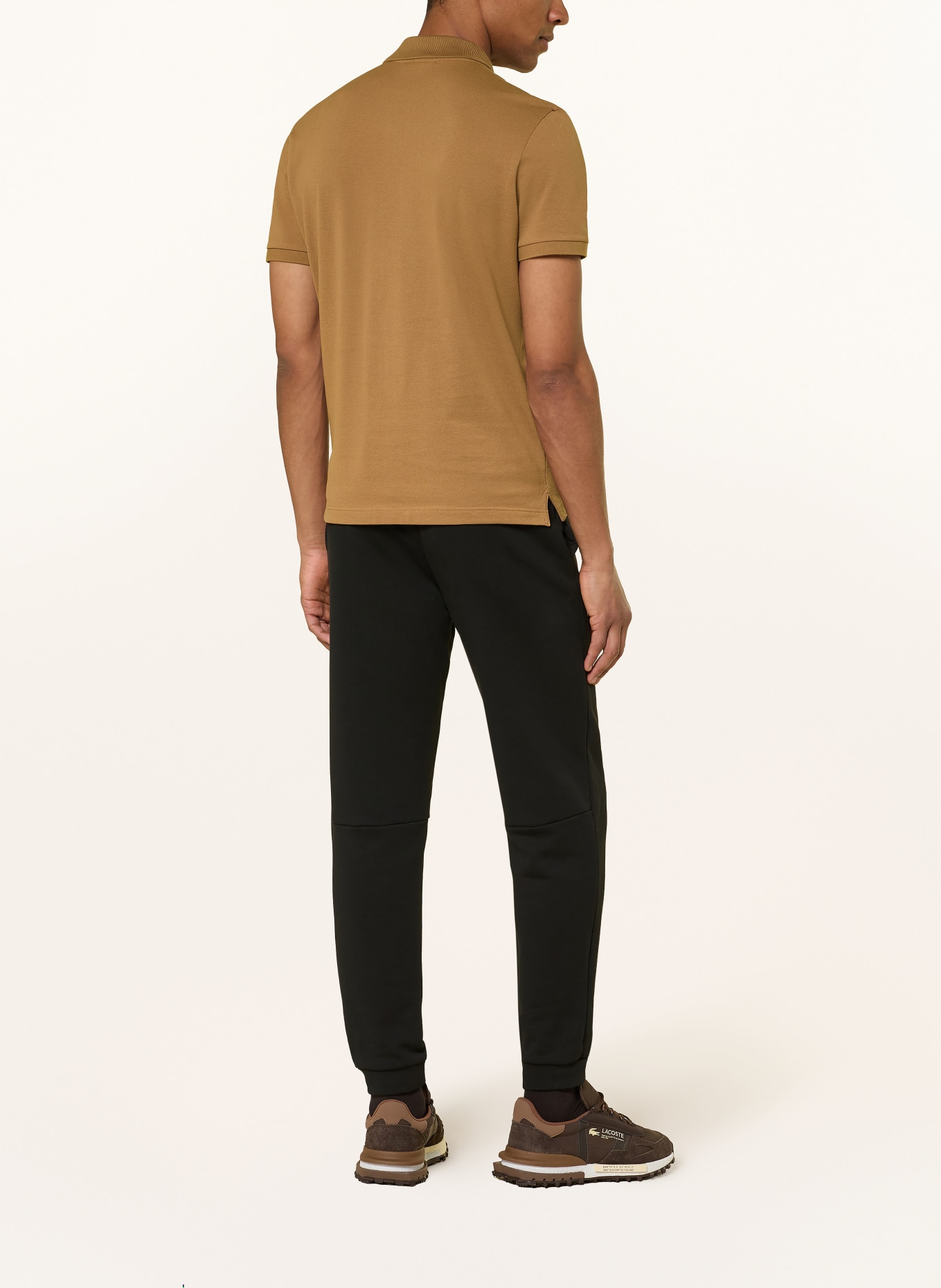 LACOSTE Piqué-Poloshirt Slim Fit: BRAUN