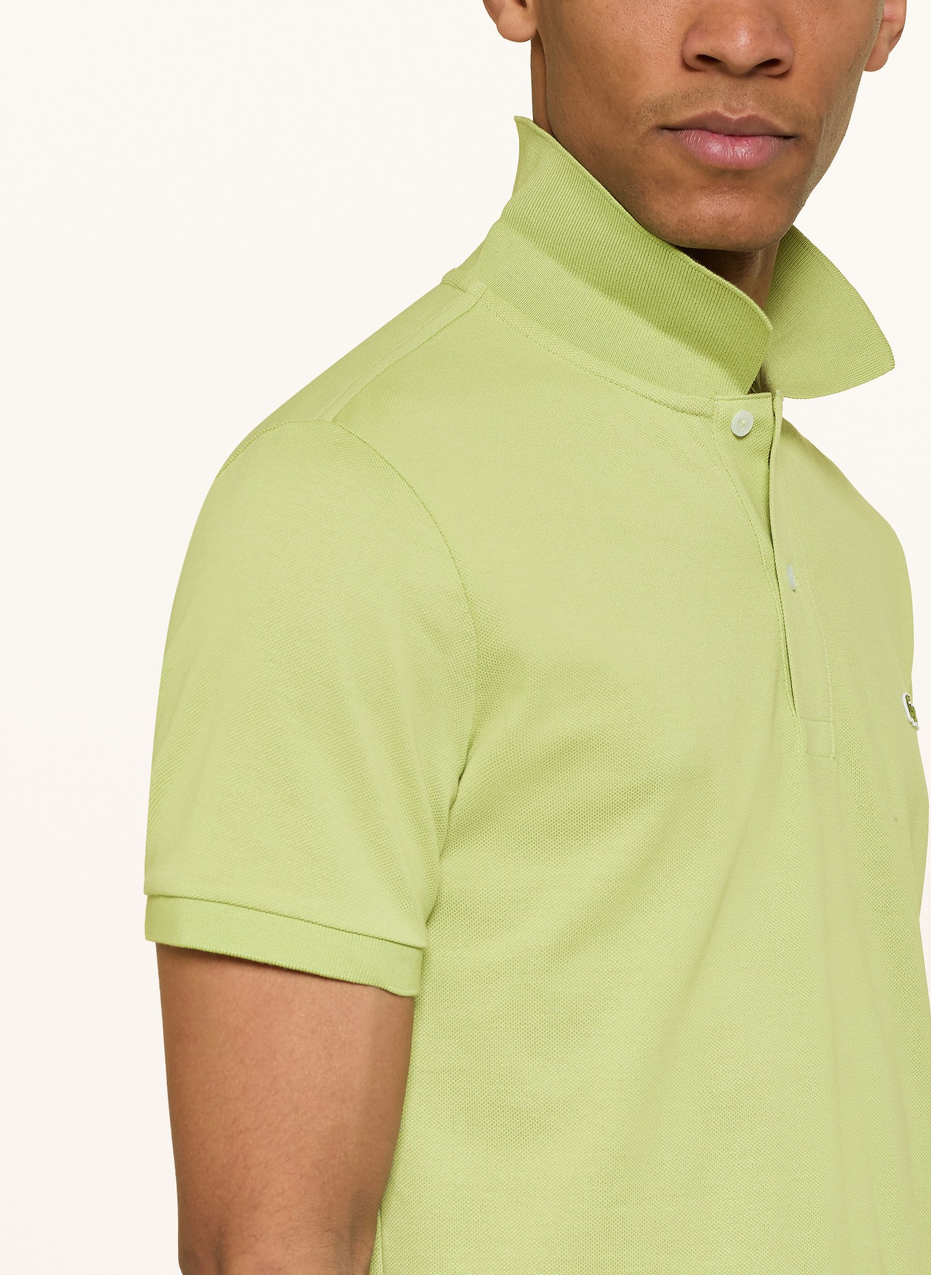LACOSTE Piqué polo shirt slim fit: LIGHT GREEN